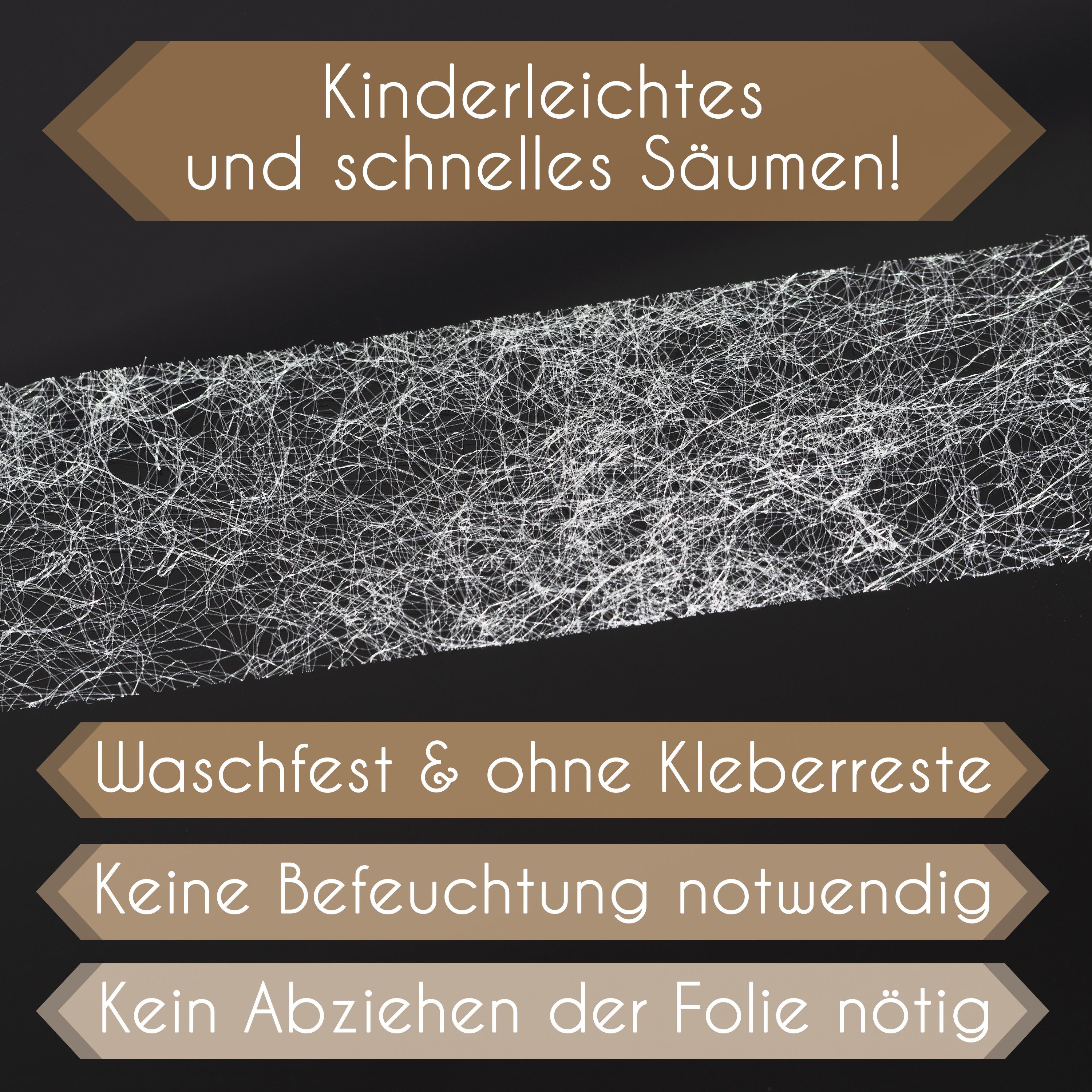 Villkin Versteifungsband - Saumband (60m x 2cm), Zum Bügeln – Bild 5 von 5