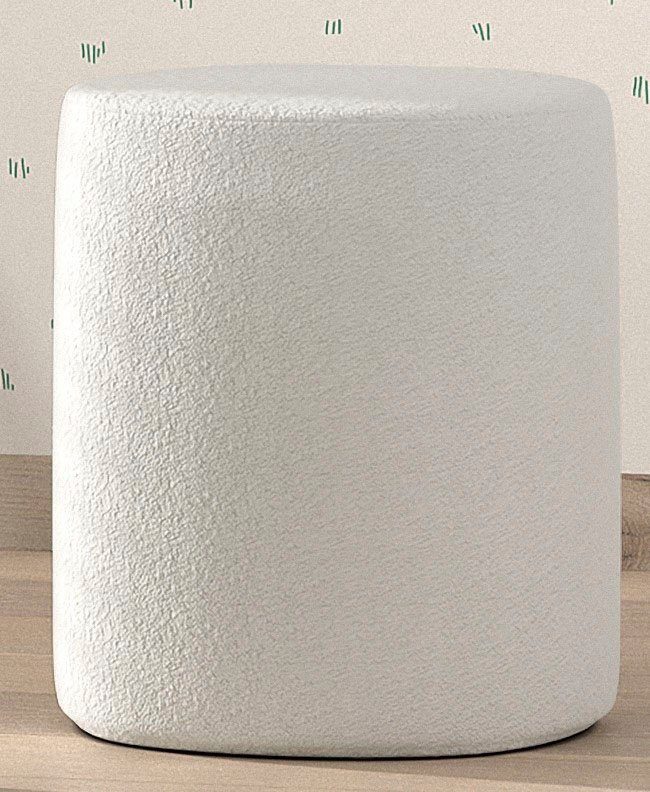 Vipack Диван Moon, Табуретки in rund, mit flauschigem Bouclé Stoff (B/H/T ca. 41x41,5x41cm, bis 80 kg belastbar), als Sitzgelegenheit o. Nachttisch, 41 cm ∅, Bouclé Stoff, in 4 Цвета(ов)