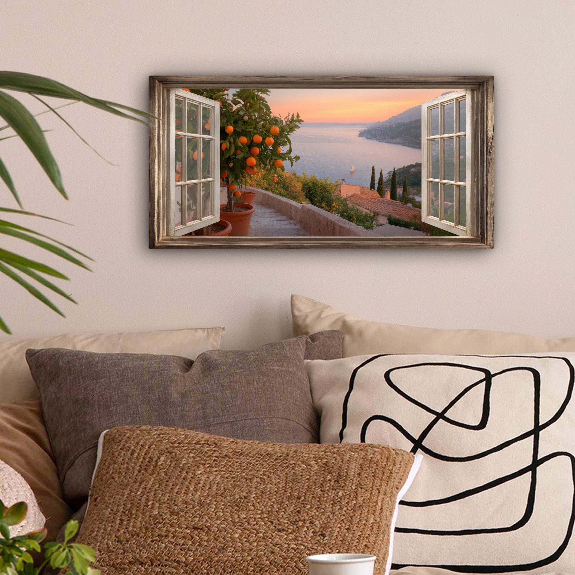 OneMillionCanvasses® Leinwandbild Panorama Durchblick - Ausblicke günstig online kaufen