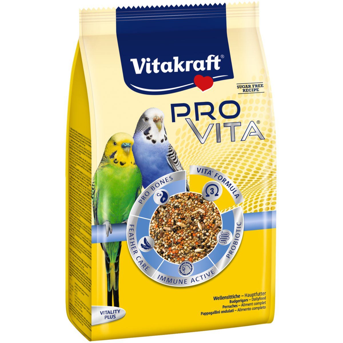 Vitakraft Pro Vita, Wellensittich Futter, 800g, Hauptfutter für: Vögel von Vitakraft