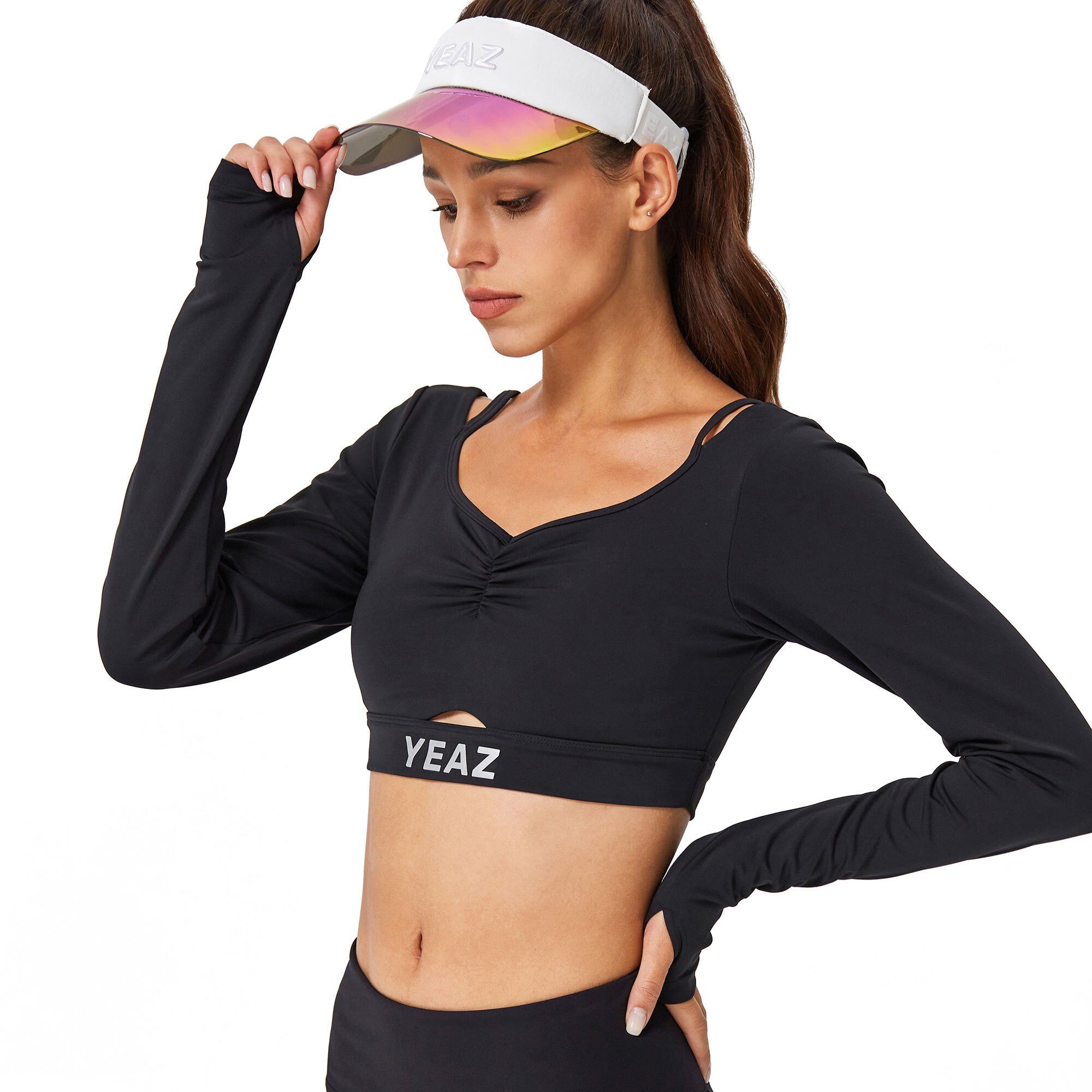 YEAZ Yogatop HORIZON Long Shirt (1-tlg) Perfekt für leichte, mittlere und starke Aktivitäten