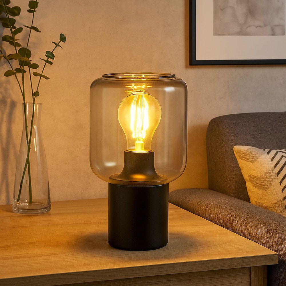 GLOBO LIGHTING Tischleuchte, Leuchtmittel nicht inklusive, Tischlampe Beistelllampe Schlafzimmerlampe Schreibtischlampe Metall