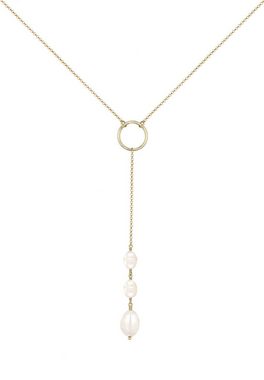 Elli Perlenkette Y-Kette Baroque Perle Klassisch Zeitlos 925 Silber
