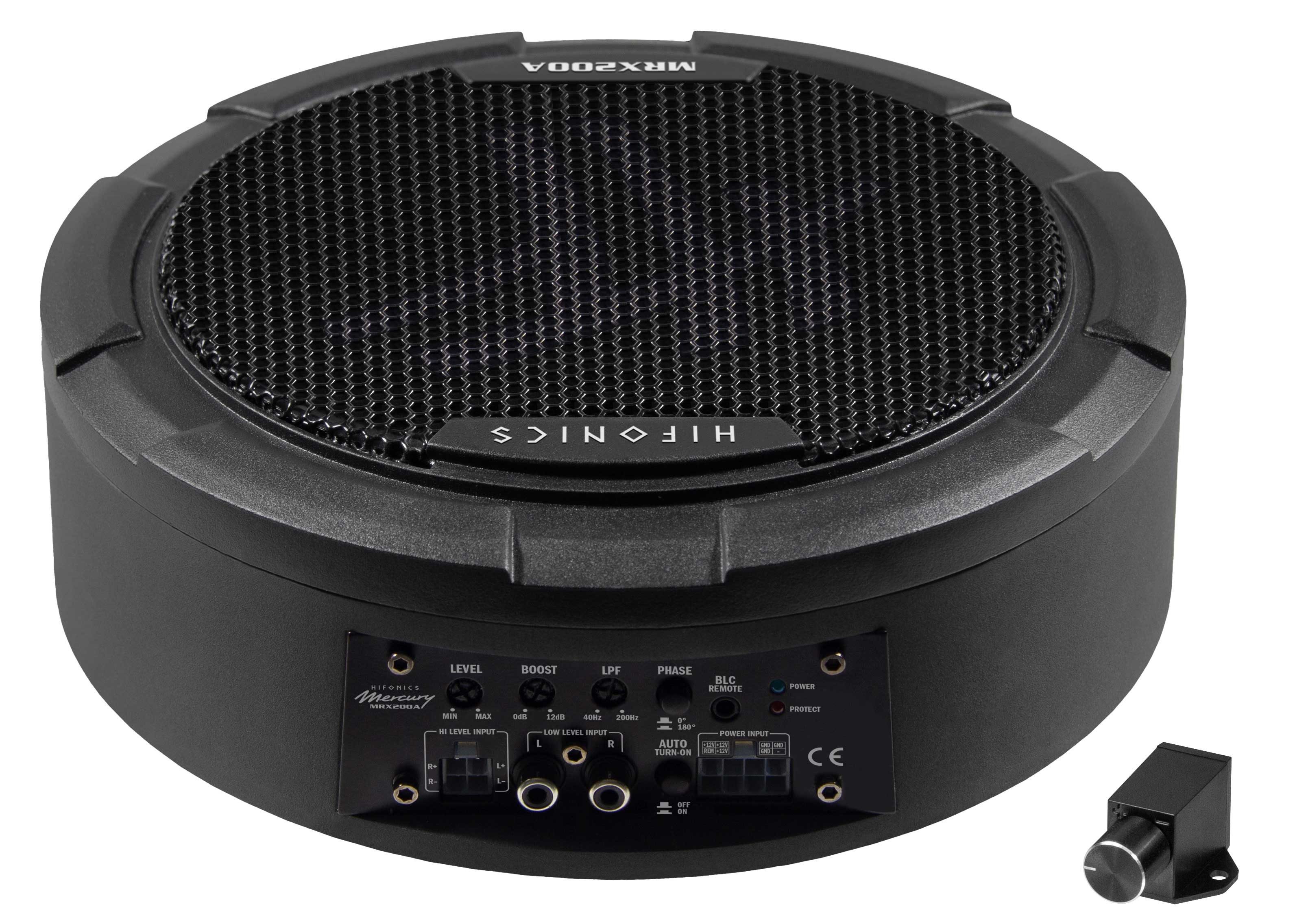 Hifonics MRX200A, 20 cm (8) Aktiv-Subwoofer für Reserverad Auto-Subwoofer (125 W, max.: W 20 cm)