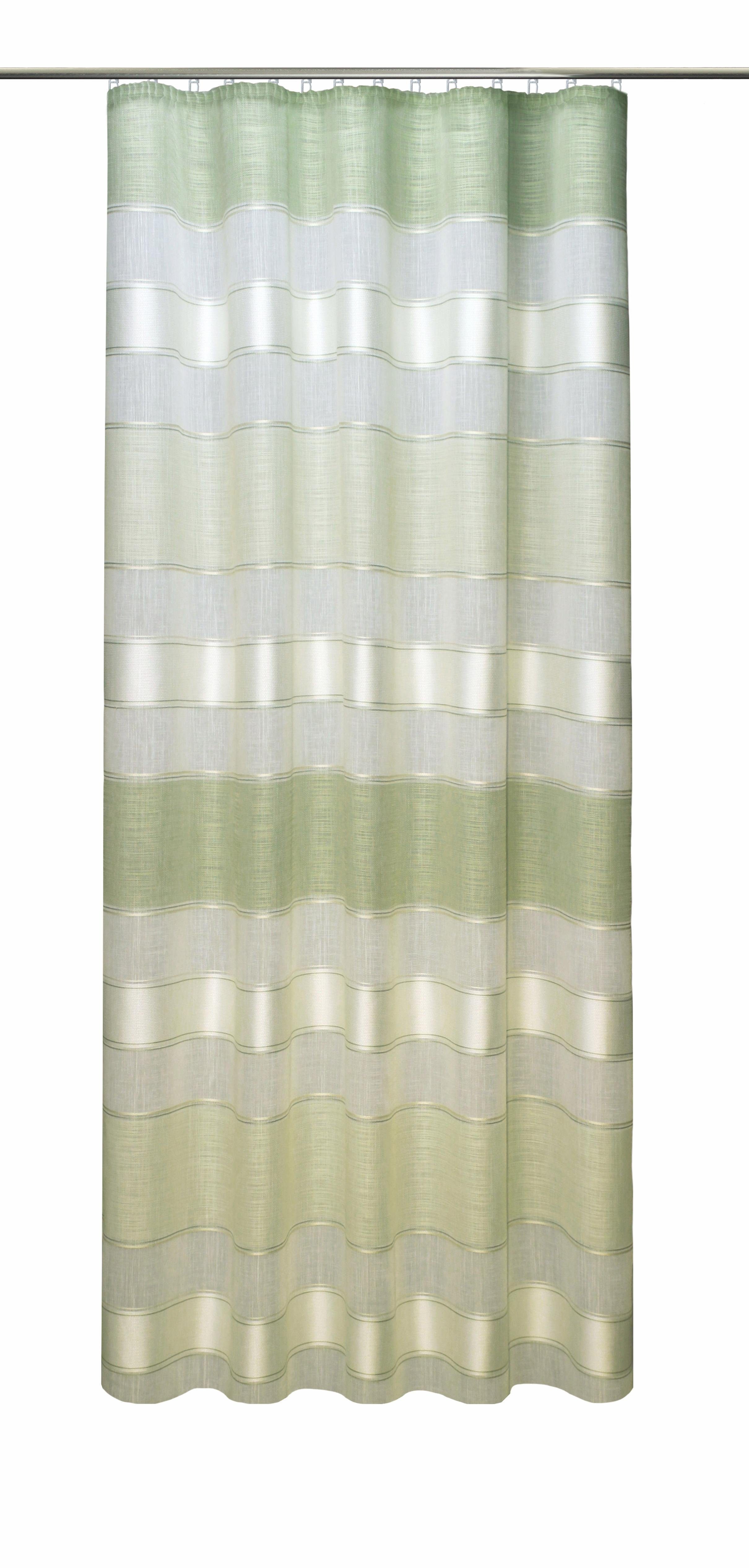 Kräuselband Vorhang Emily, halbtransparent champagner/grün VHG, St), (1