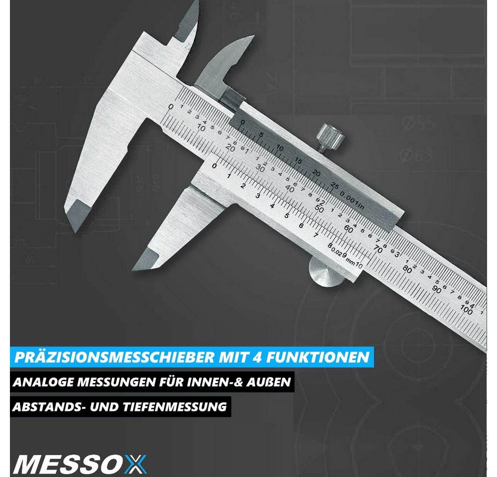 Thumbnail - MAVURA Messschieber MESSOX Schieblehre Edelstahl Messschieblehre Metall Messlehre, Messen Schublehre Analog