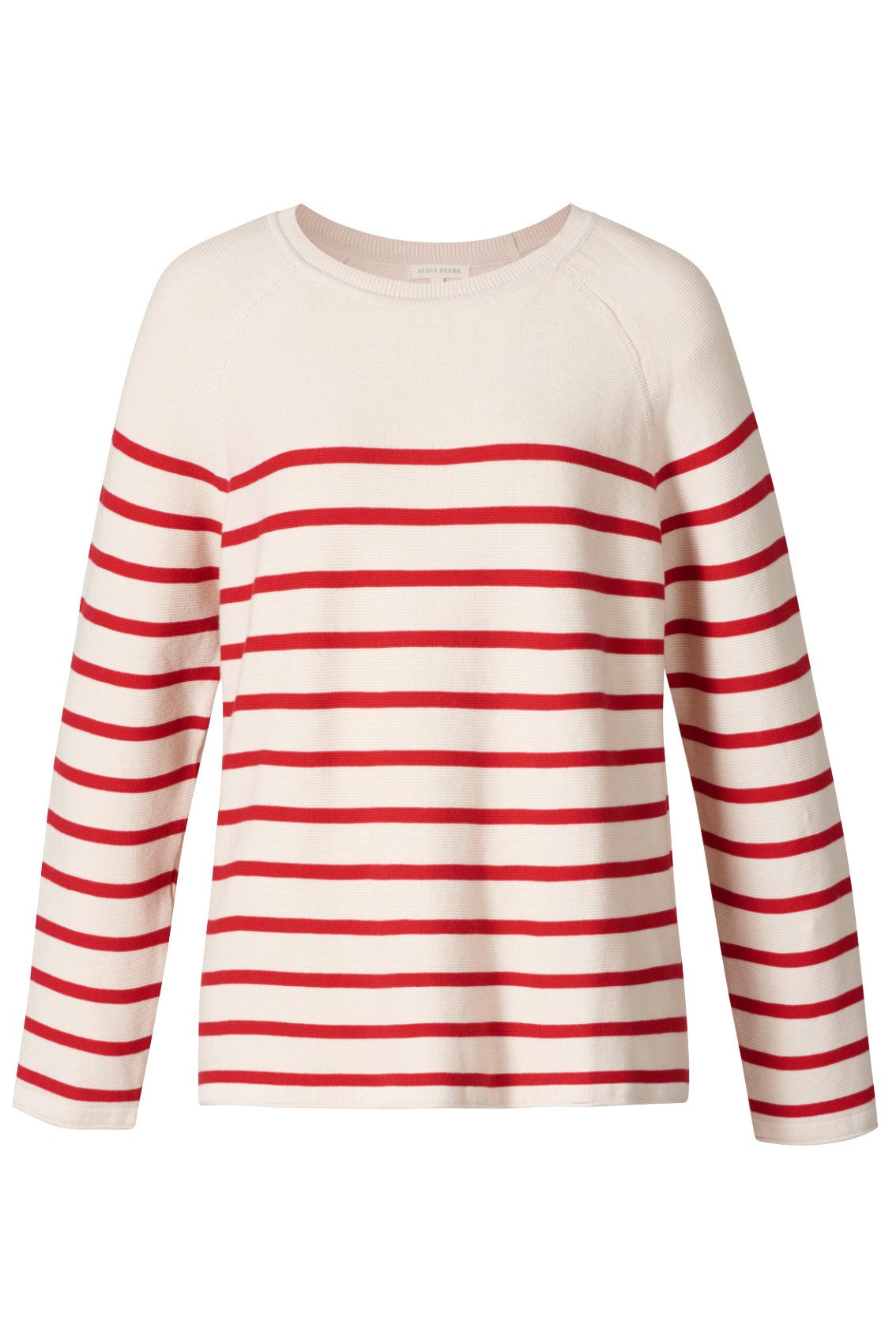Strickpullover Elegantes Langarmshirt Damen mit Rundhalsausschnitt aus Bio-Baumwolle