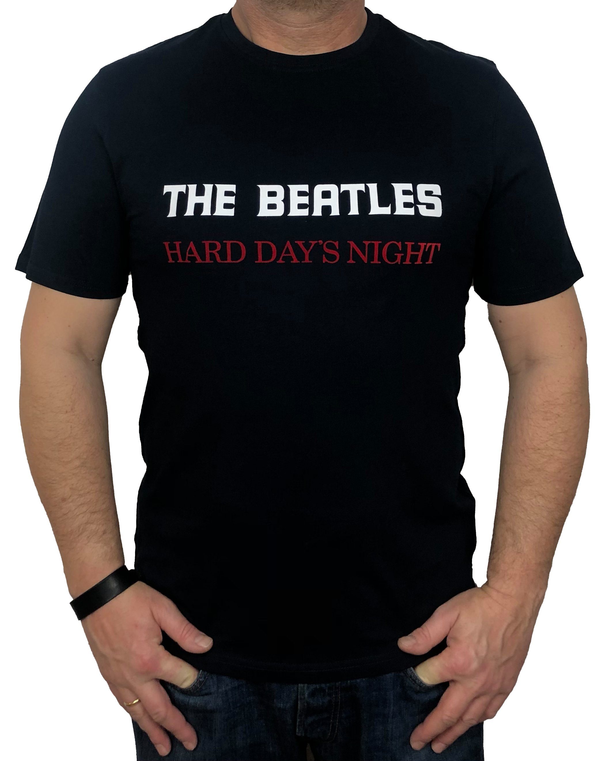 night"/GOTS T-Shirt Beatles "Hard Frontprint days Stück) The (Stück, 1-tlg., mit