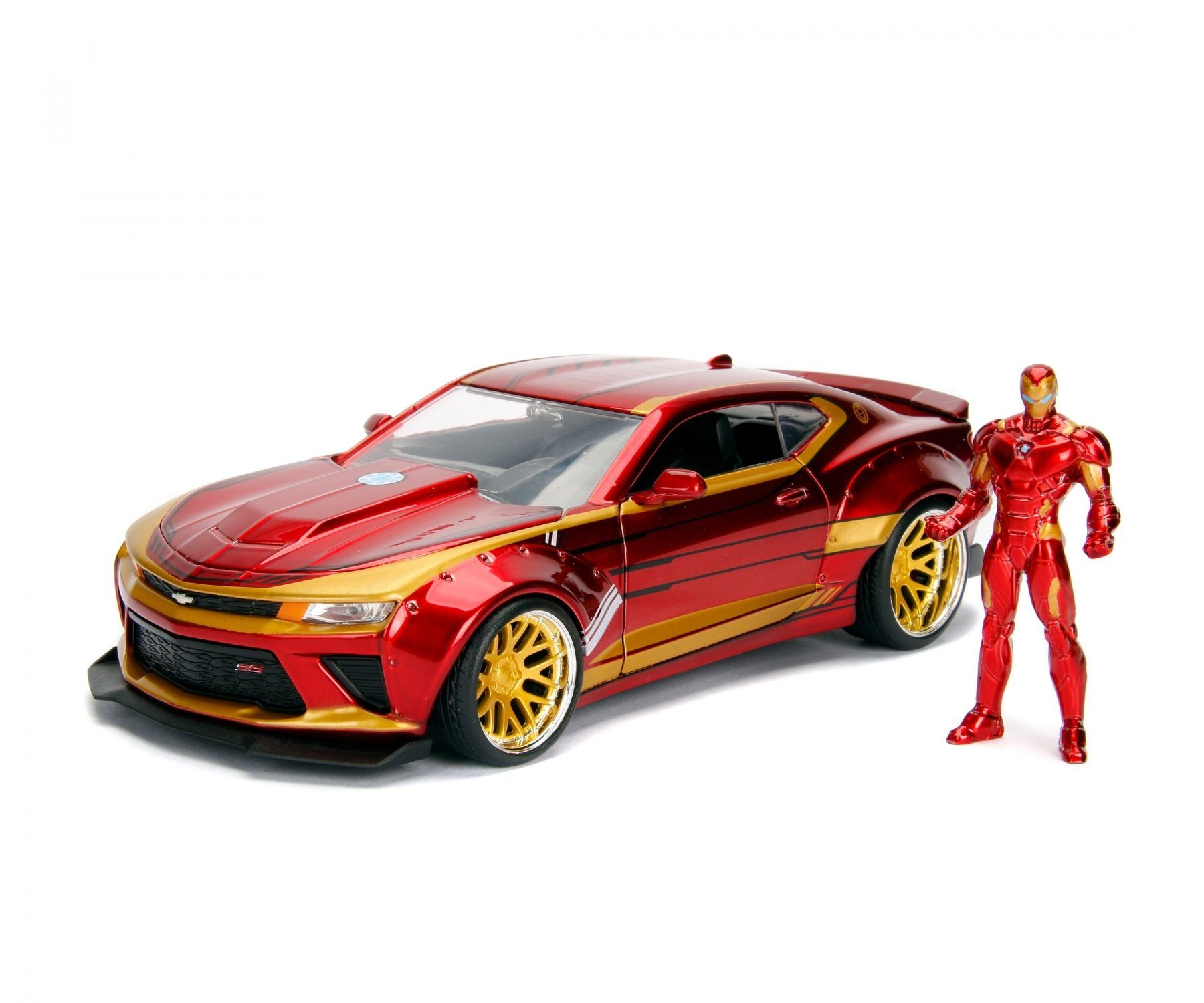 JADA Spielzeug-Auto Marvel - The Avengers - Iron Man & 2016 Chevy Camaro SS