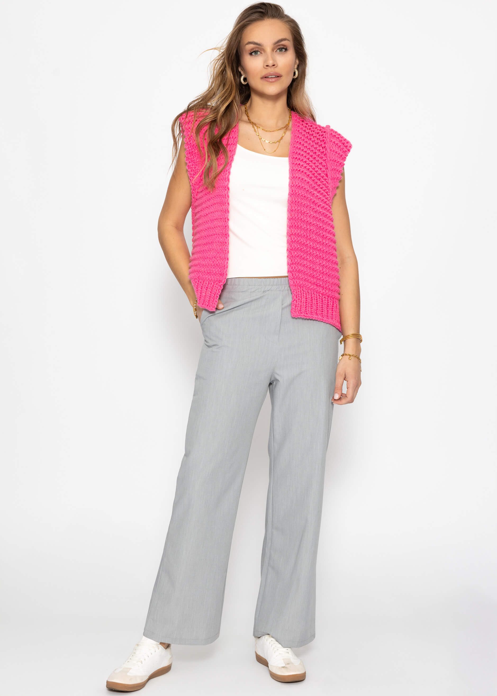 SASSYCLASSY Strickweste Strickweste Damen mit strukturierten günstig online kaufen
