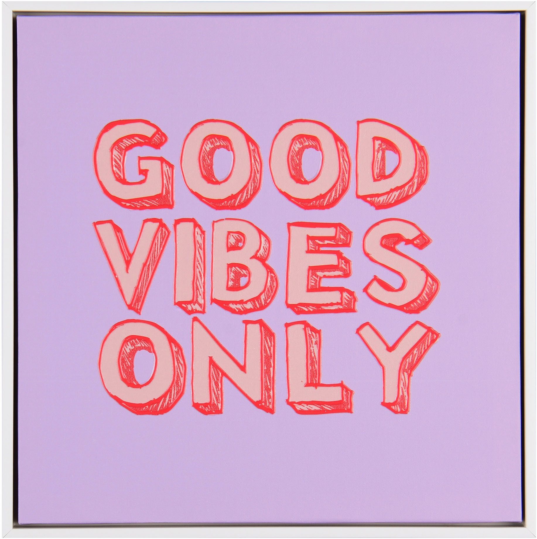 MIRRORS AND MORE Kunstdruck ONLY, (1 St), Kunstwerk mit positivem Spruch