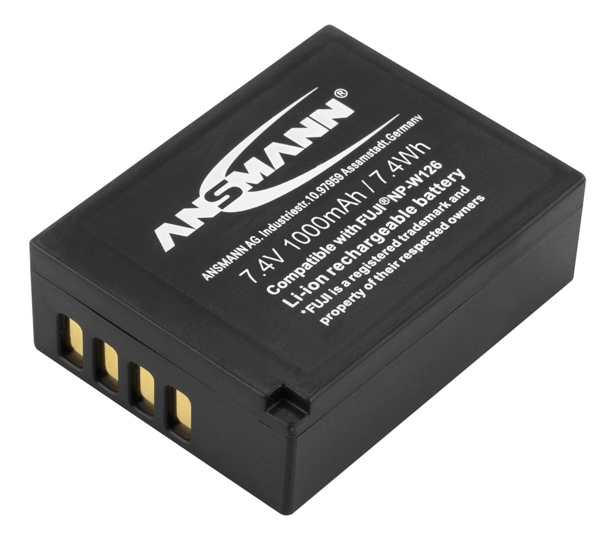 ANSMANN AG Akkupack A-Fuj NP-W 126 Ersatz für Kamera Finepix X-E1… 1400-0029 Akku 1000 mAh (7.4 V)