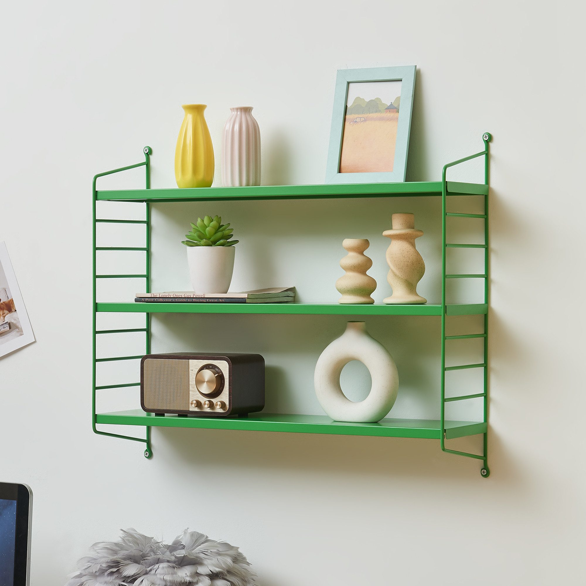 en.casa Wandregal, 1-tlg., »Strängnäs« Apfelgrün günstig online kaufen