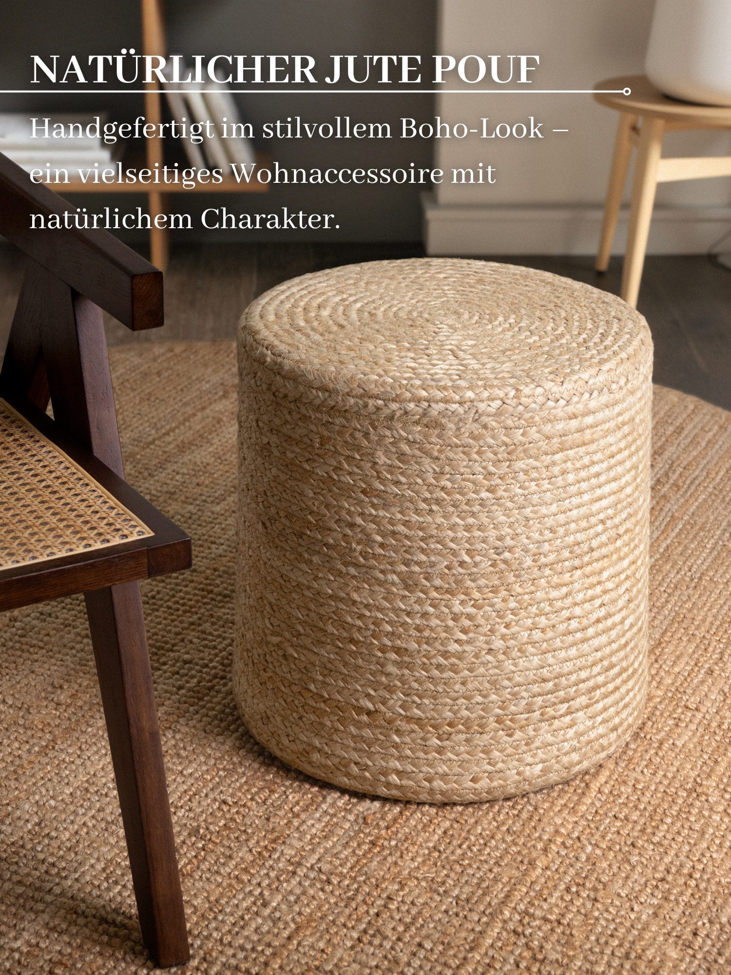 HANSE Home Pouf Jutta, Jute (1-St), günstig online kaufen