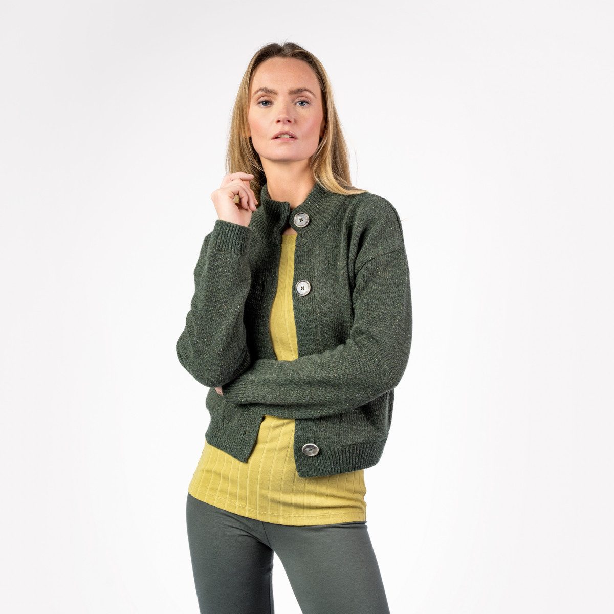 LIVING CRAFTS Strickjacke SIGLIA GOTS zertifiziert