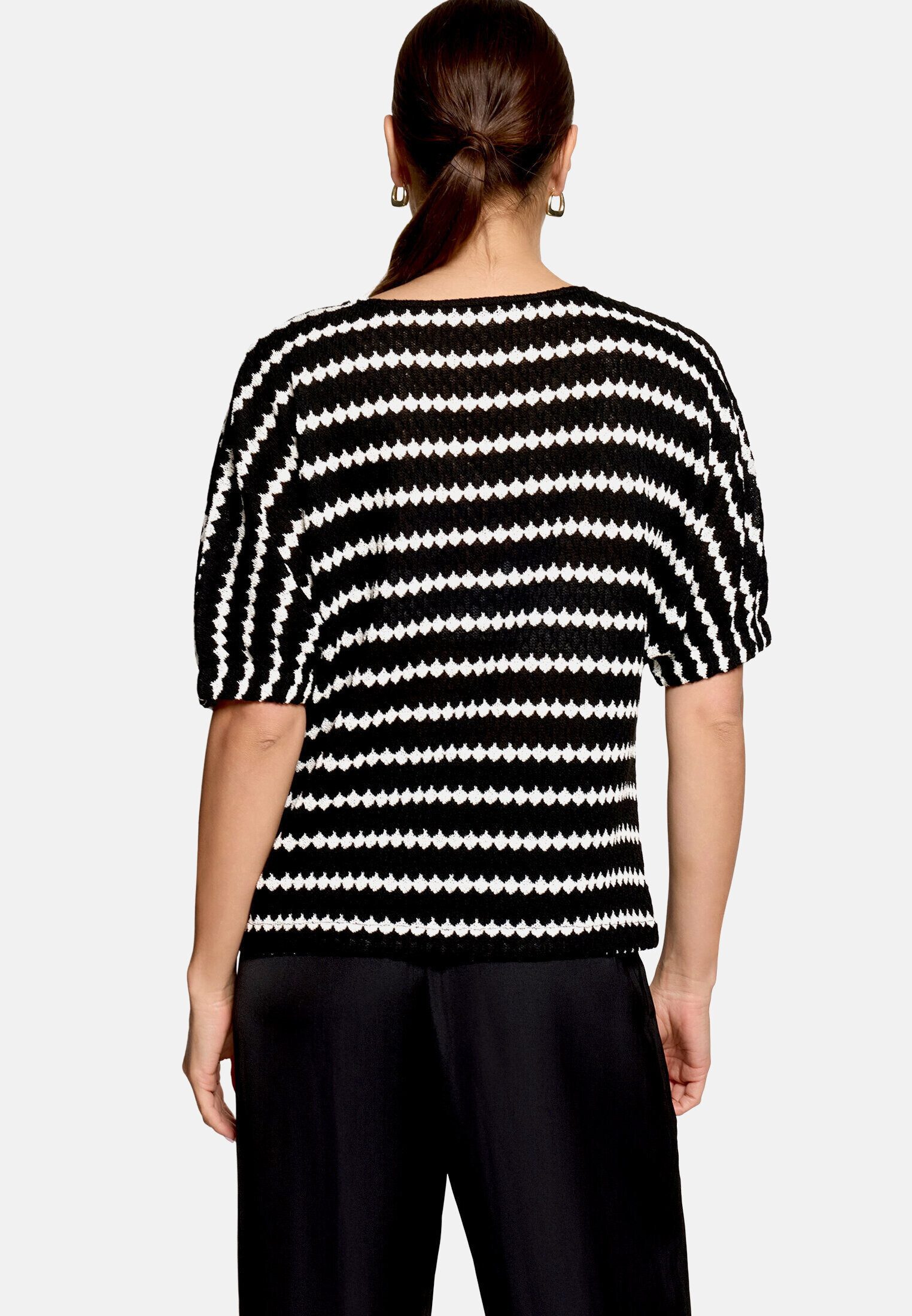 Zero T-Shirt Damen mit V-Ausschnitt (1-tlg) Material – Bild 3 von 5