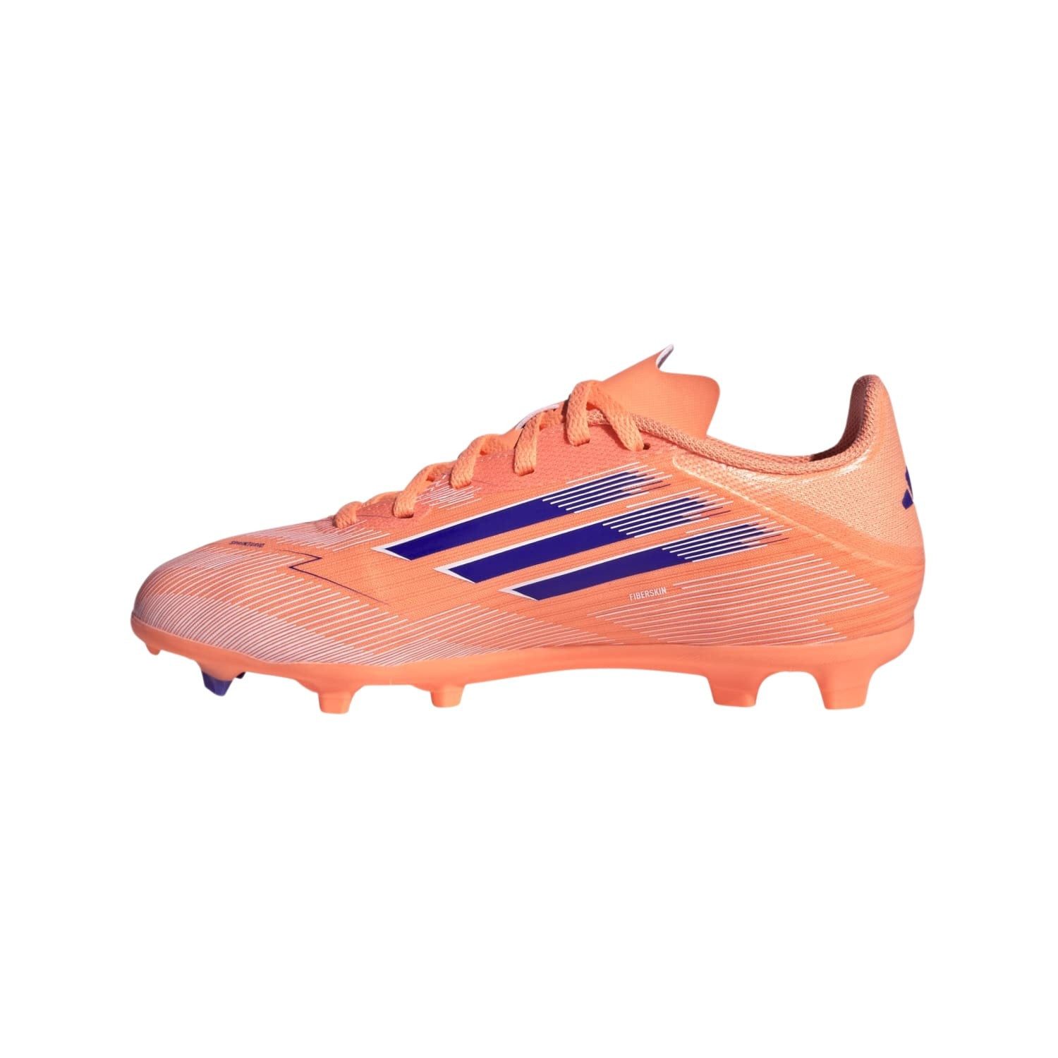 adidas Performance F50 League FG/MG (Kunstrasen, für feste Böden) orange/blau Jungen Fußballschuh – Bild 5 von 5