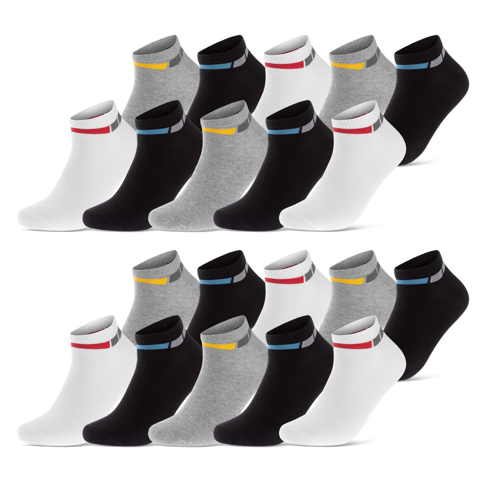 Sneakersocken 8, 12 oder 20 Paar Sneaker Socken SPORT
