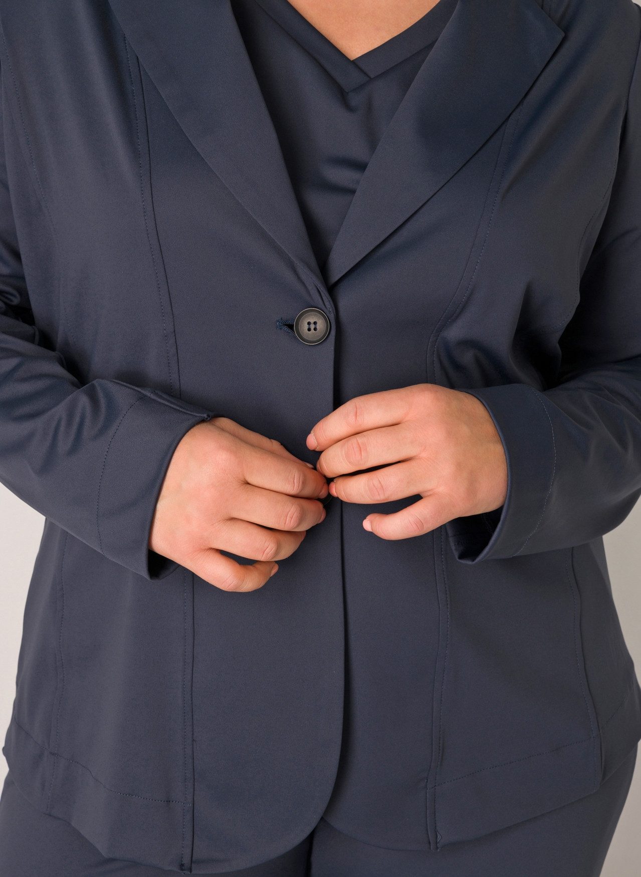 Base Level Curvy Jackenblazer Leah mit Reverskragen und Stretch