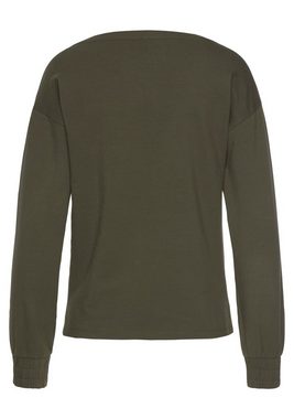 Bench. Loungewear Sweatshirt mit gerafften Ärmelbündchen, Loungeanzug