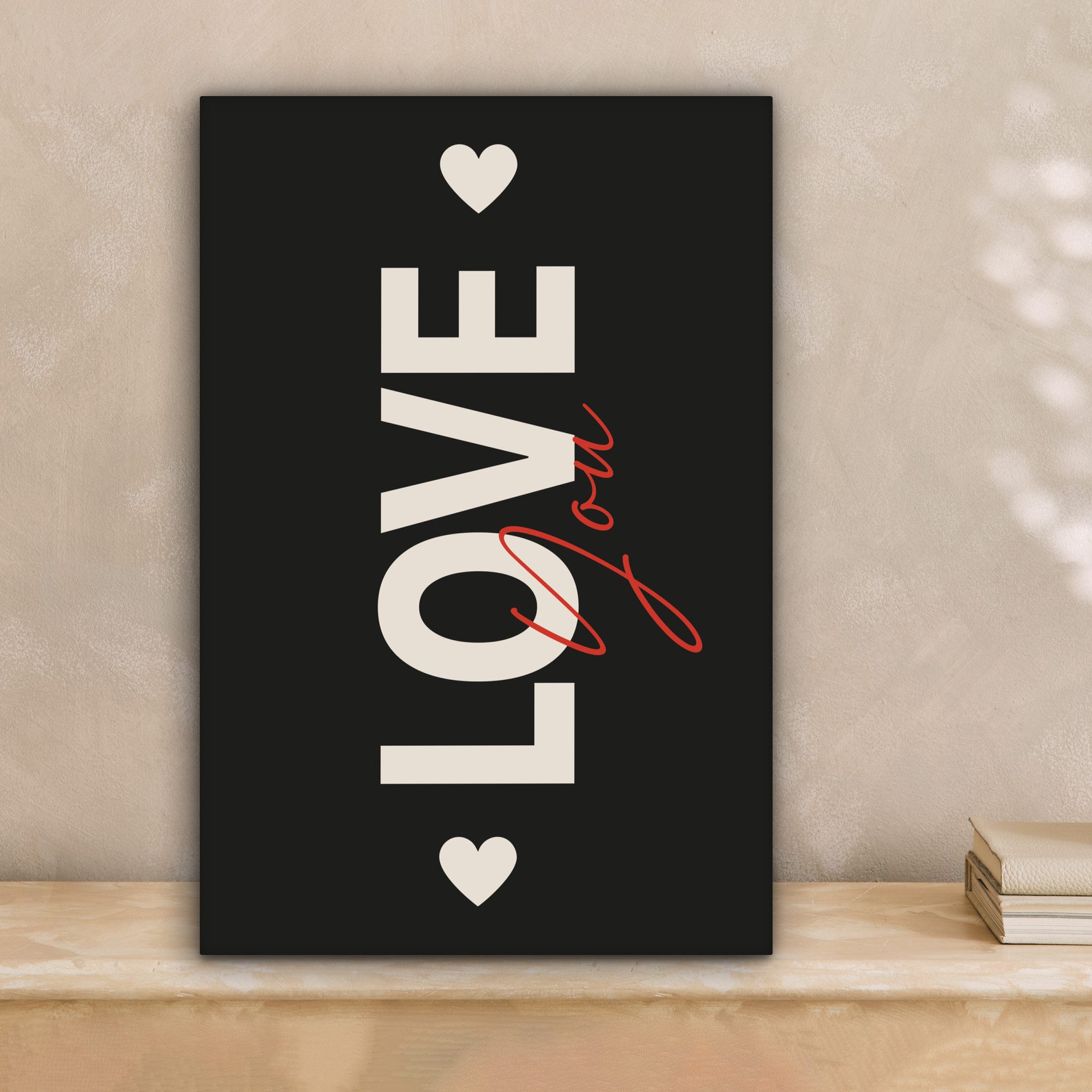 OneMillionCanvasses® Leinwandbild Liebe - Rot - günstig online kaufen