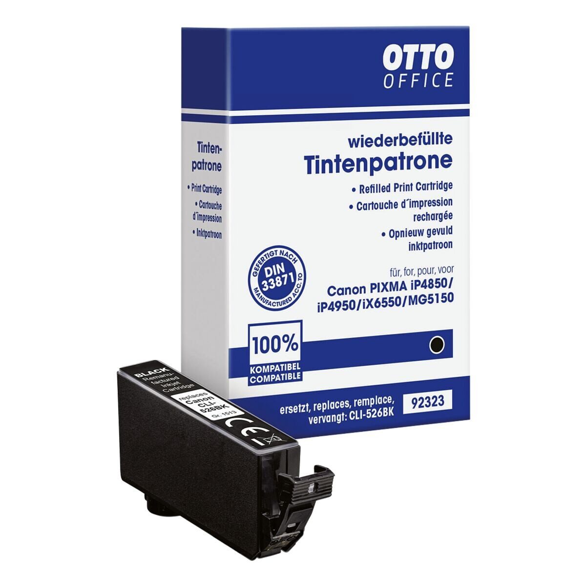 Otto Office CLI-526BK Tintenpatrone (1-tlg., ersetzt Canon »CLI-526BK«, schwarz)