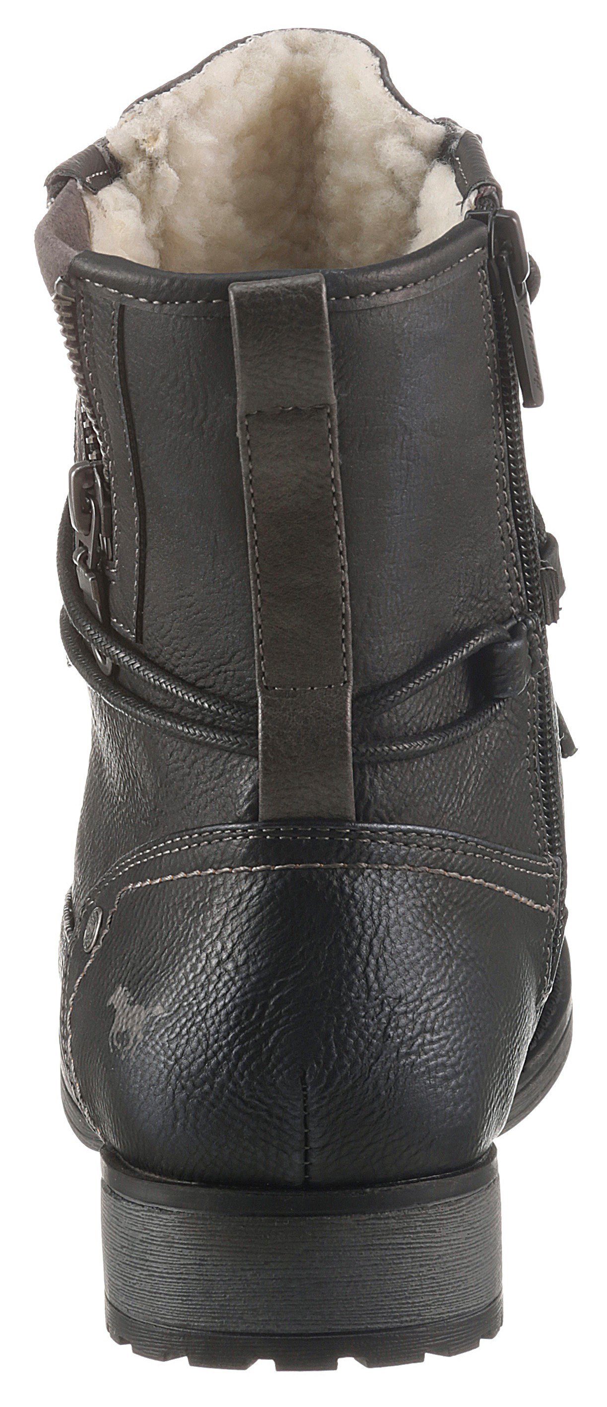 Mustang Shoes Winterboots, Blockabsatz, Winterstiefelette, Schnürboots günstig online kaufen