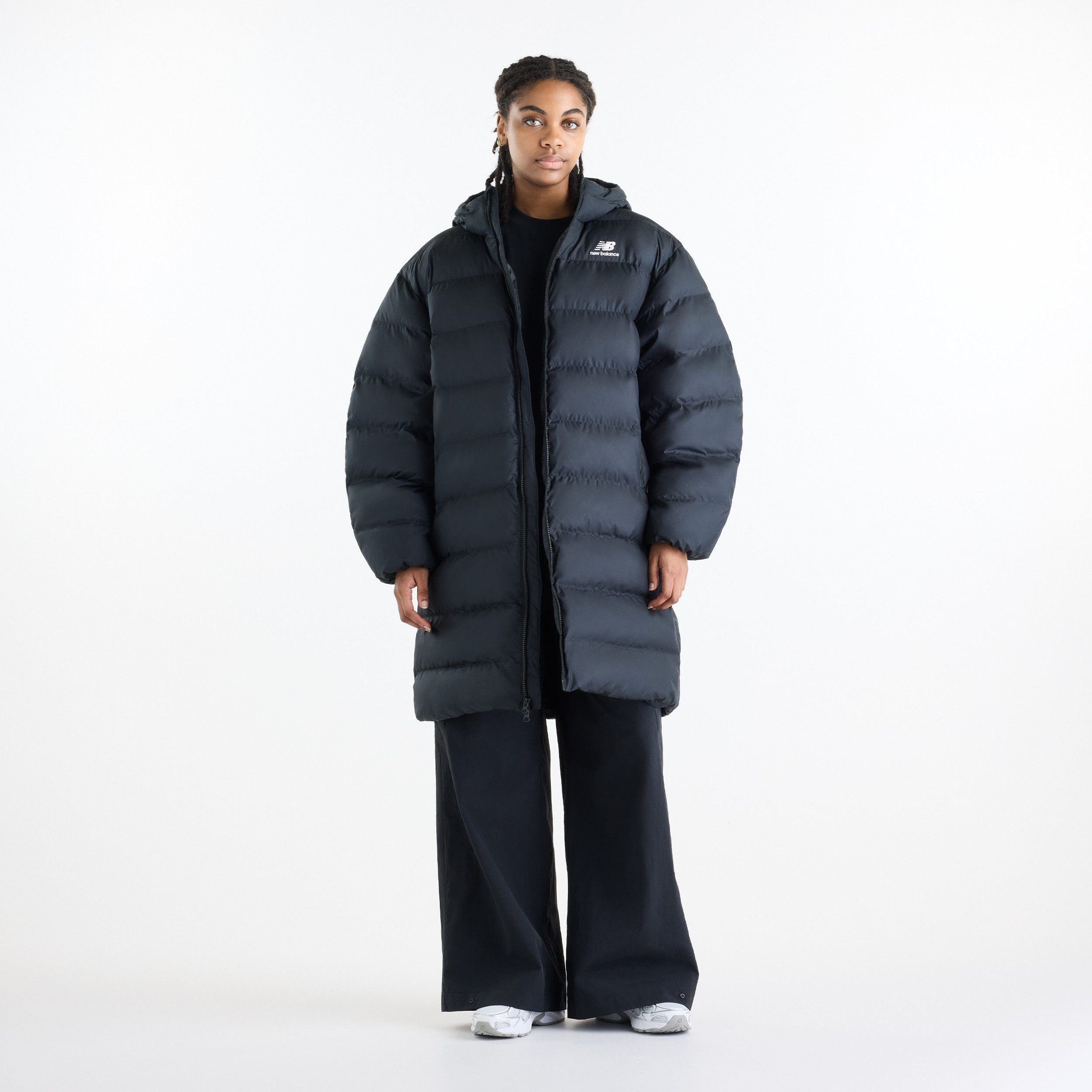 New Balance Steppjacke BOSTON LONG PUFFER JACKET mit markantem Steppdesign, für Sportmode und Freizeit geeignet