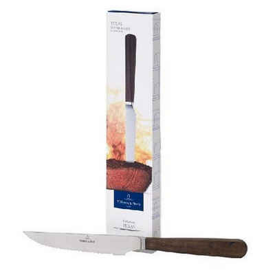 Villeroy & Boch Steakbesteck Texas, Holz, rostfreier Edelstahl 18/10, Walnuss, 232 mm