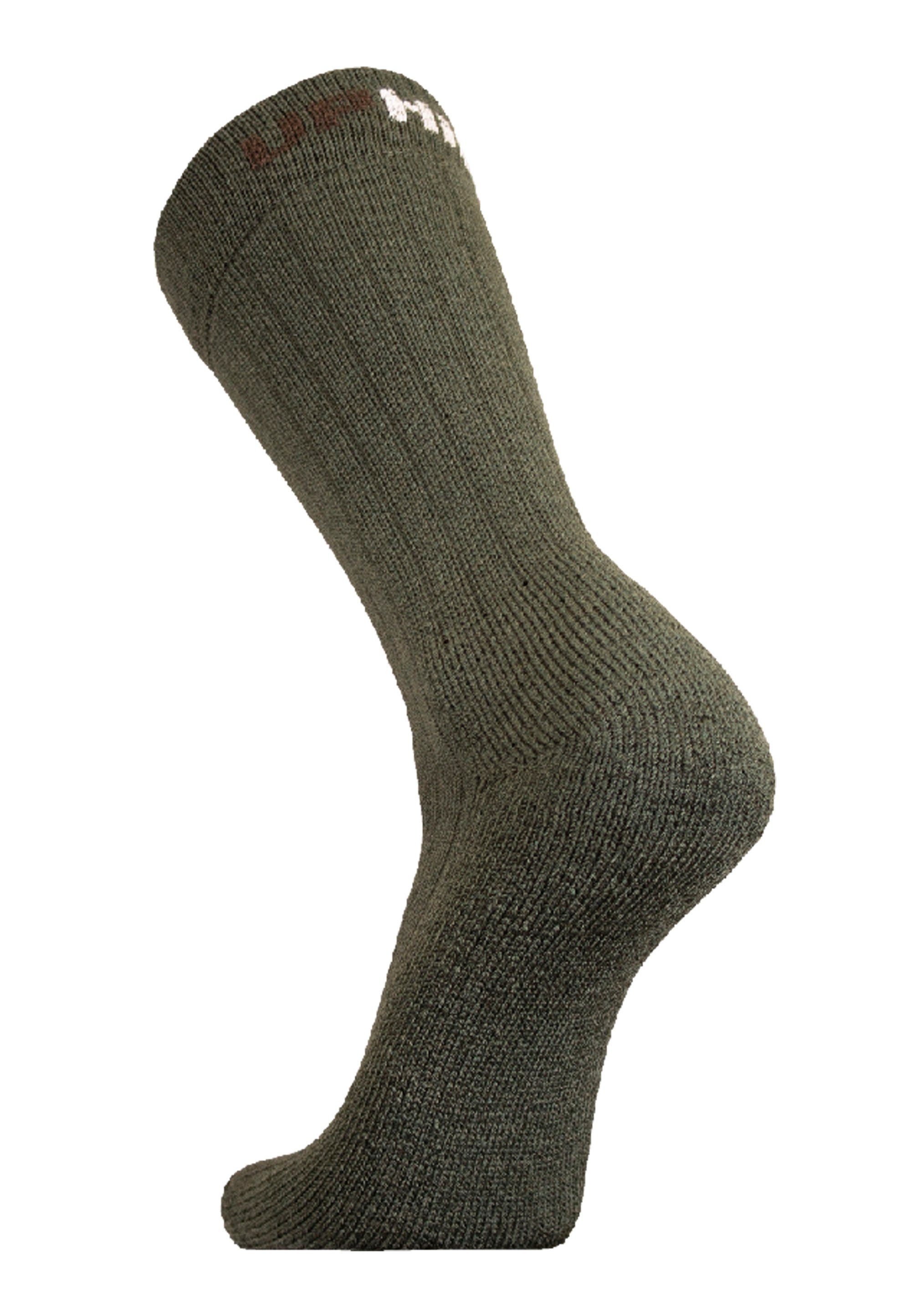 Socken (1-Paar) Merinowolle KALDO wärmender grün UphillSport mit