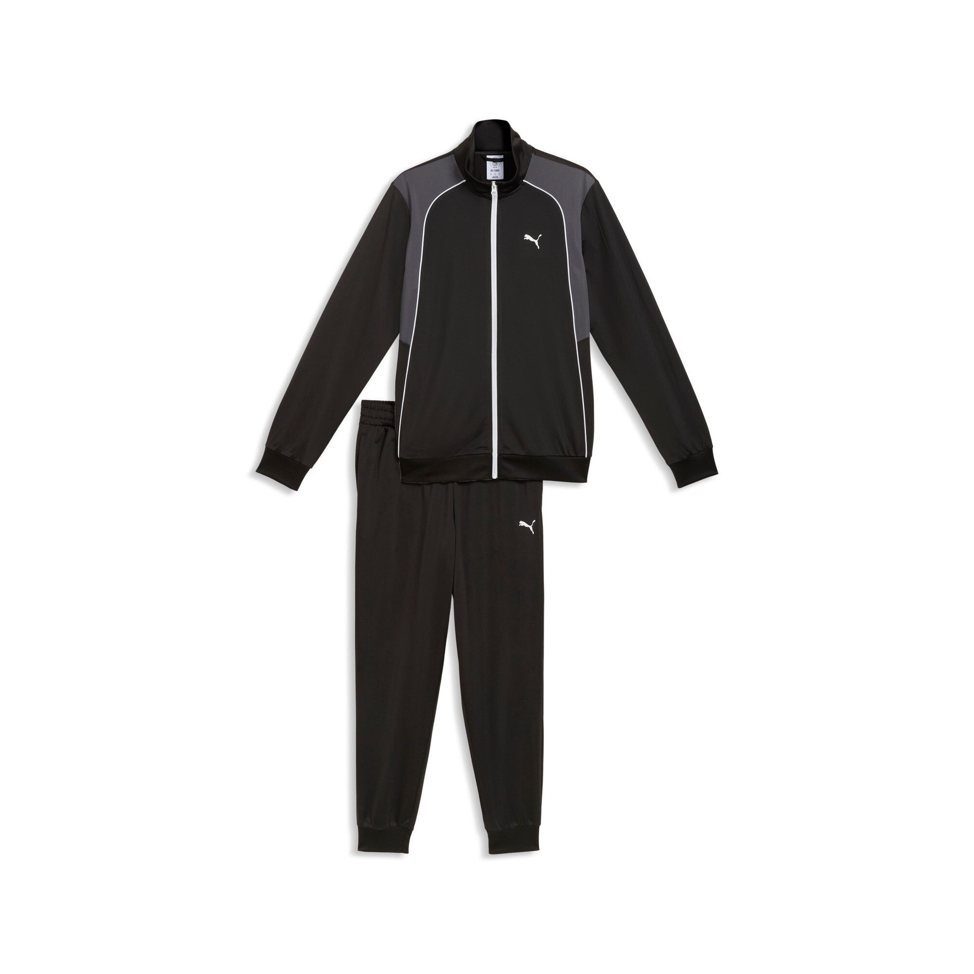 PUMA Trainingsanzug POLY PIPING SUIT (2-tlg), 2-teiliges Set, mit Reißverschluss, Langarm, Regular Fit