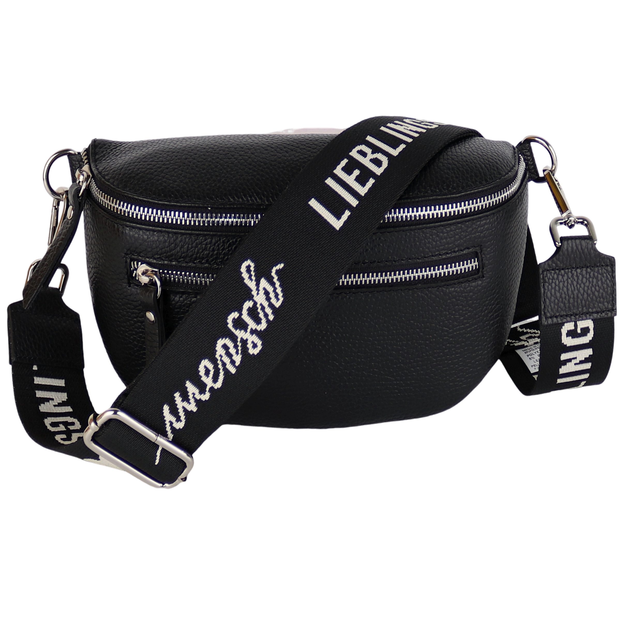 Bauchtasche Damen, Echtleder, Leder, Made in Italy, Umhängetasche, Brusttasche