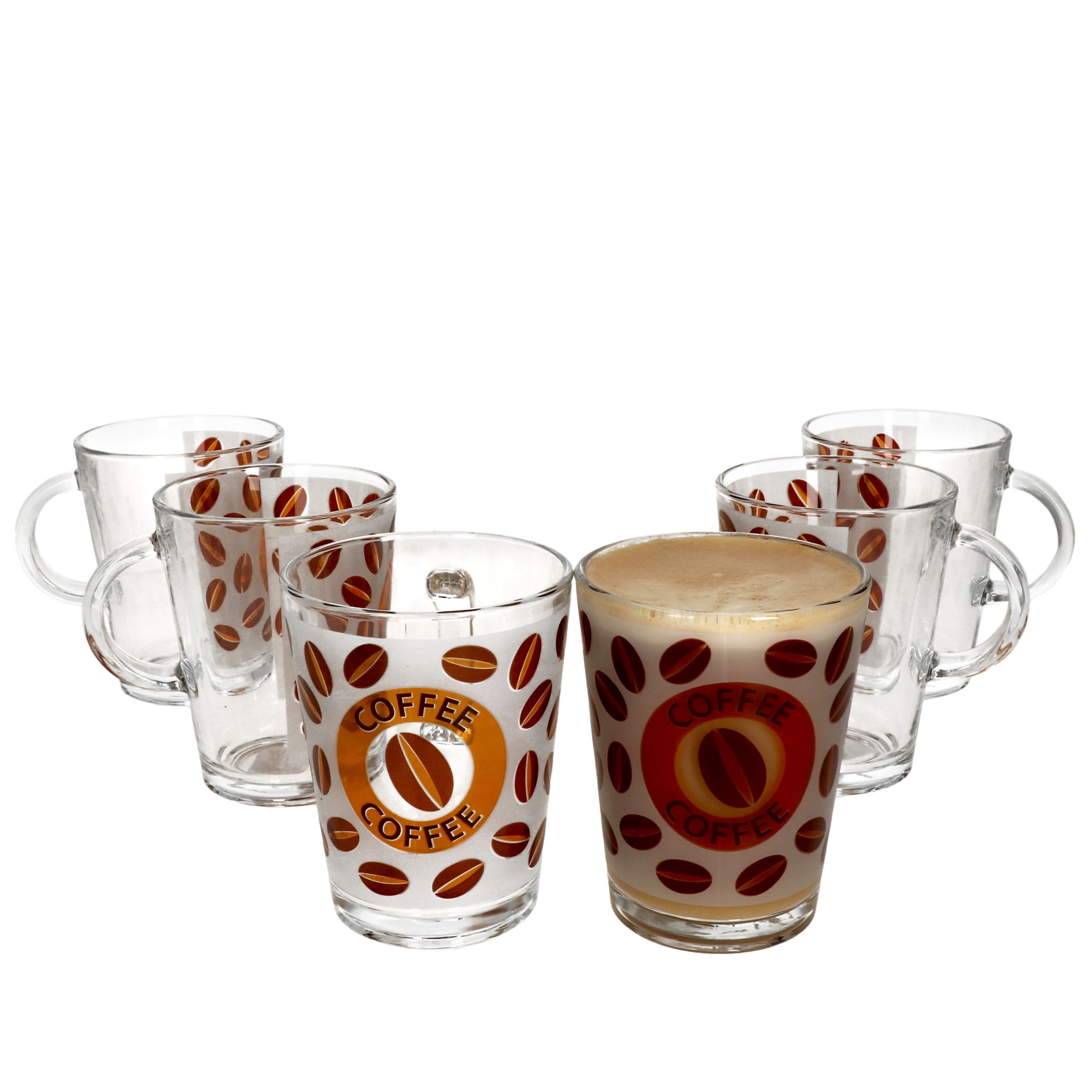 Ritzenhoff & Breker Becher 6er Set Kaffeebecher 380ml Cremona Orange 10,5 cm - Ritzenhoff 0806120, Glas