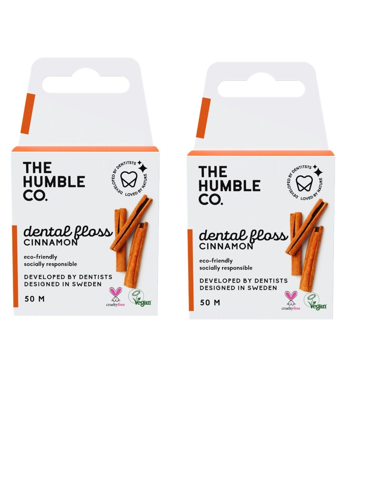 The Humble Co. Zahnseide 2x Humble Dental Floss Zahnseide, Zimt 2x 50 m