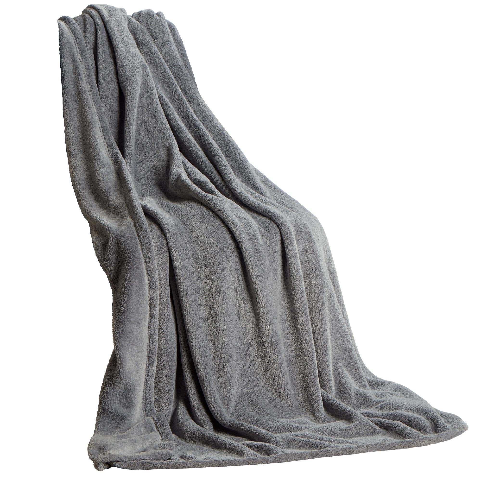 Wohndecke Quebec Kuscheldecke Tagesdecke Fleece weich günstig online kaufen