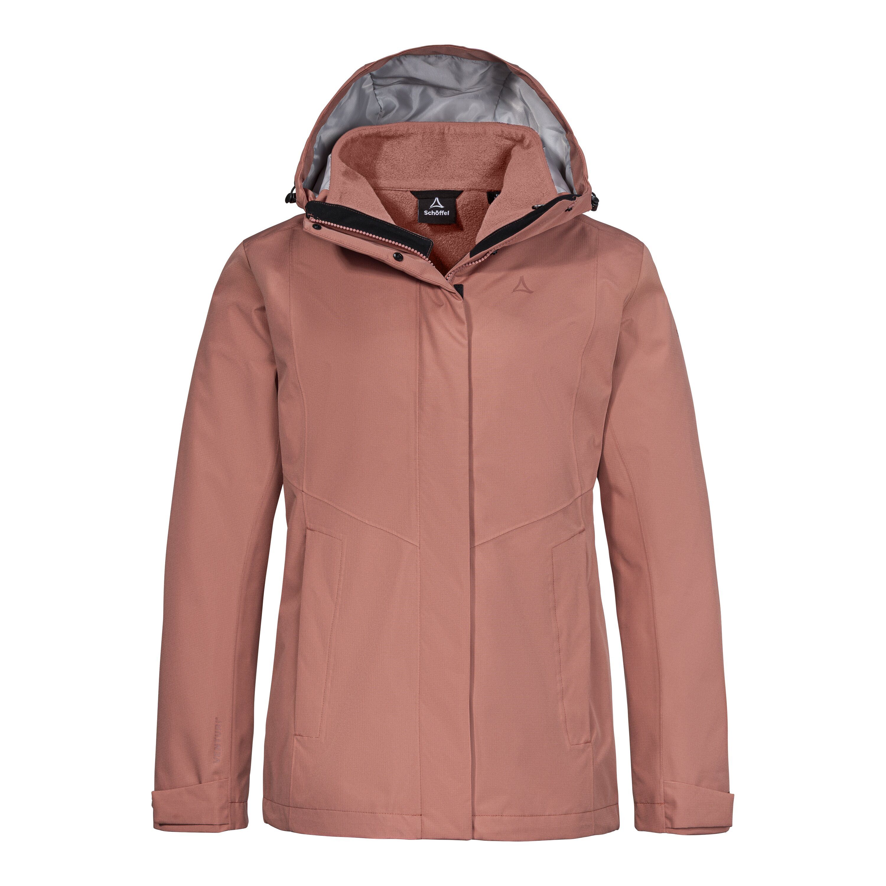 Schöffel 3-in-1-Funktionsjacke 3in1 Jacket Style Okere WMS (Set, 2-St) mit herauszippbarer Fleecejacke, hochschließendem Kragen, atmungsaktiv