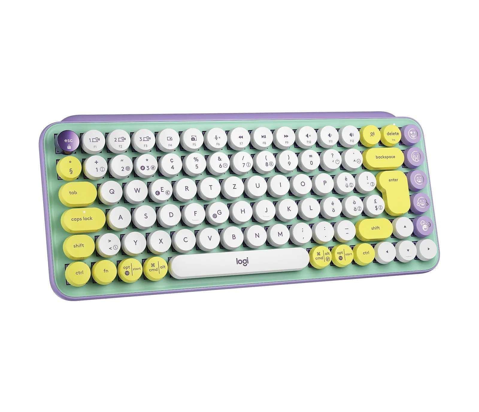 Logitech POP Keys Kabellose mechanische Tastatur-personalisierbaren Emoji-Taste PC-Tastatur