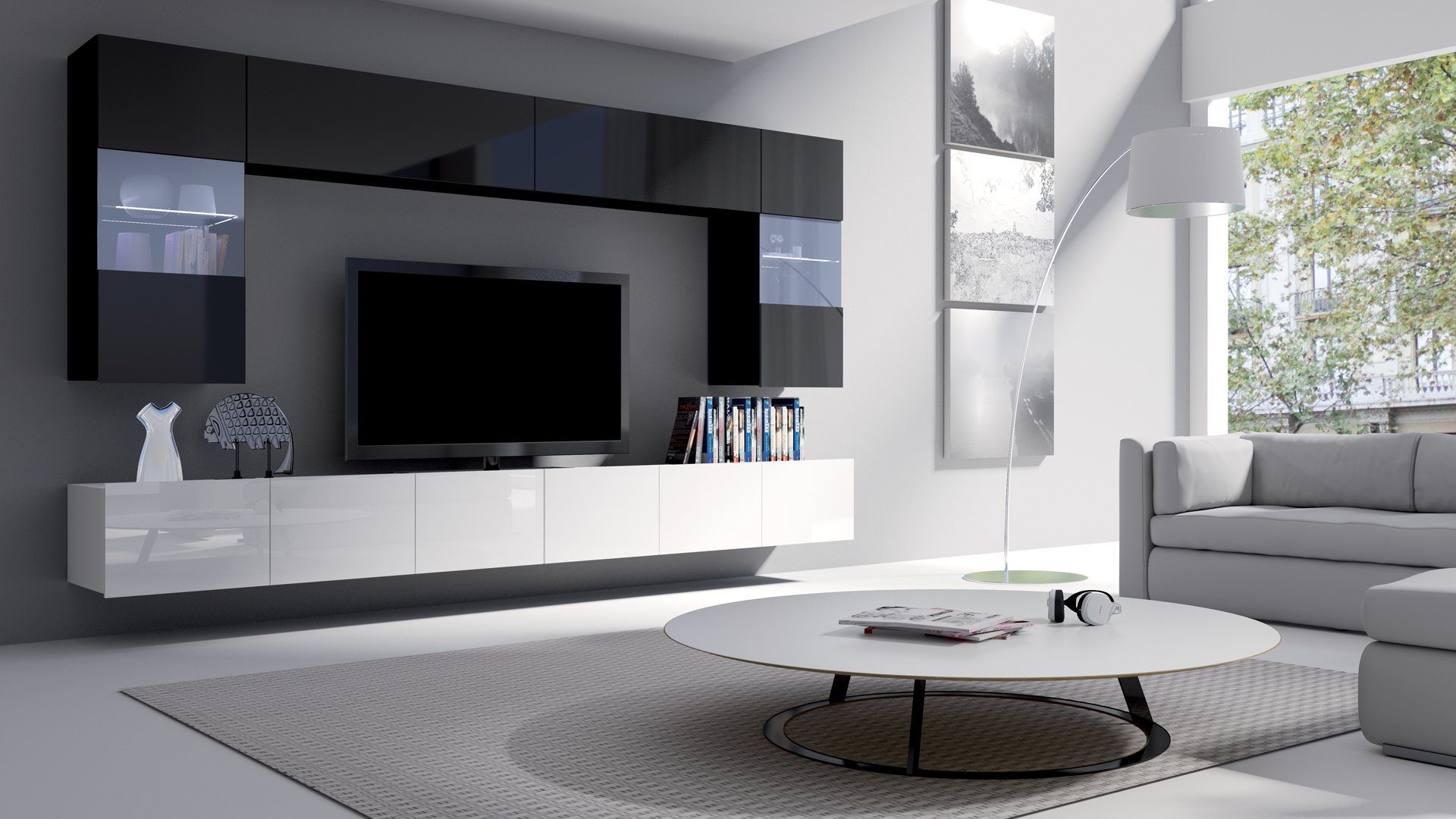 99rooms Wohnwand Bietula, (Set (6-St), Wohnzimmer-Set), günstig online kaufen
