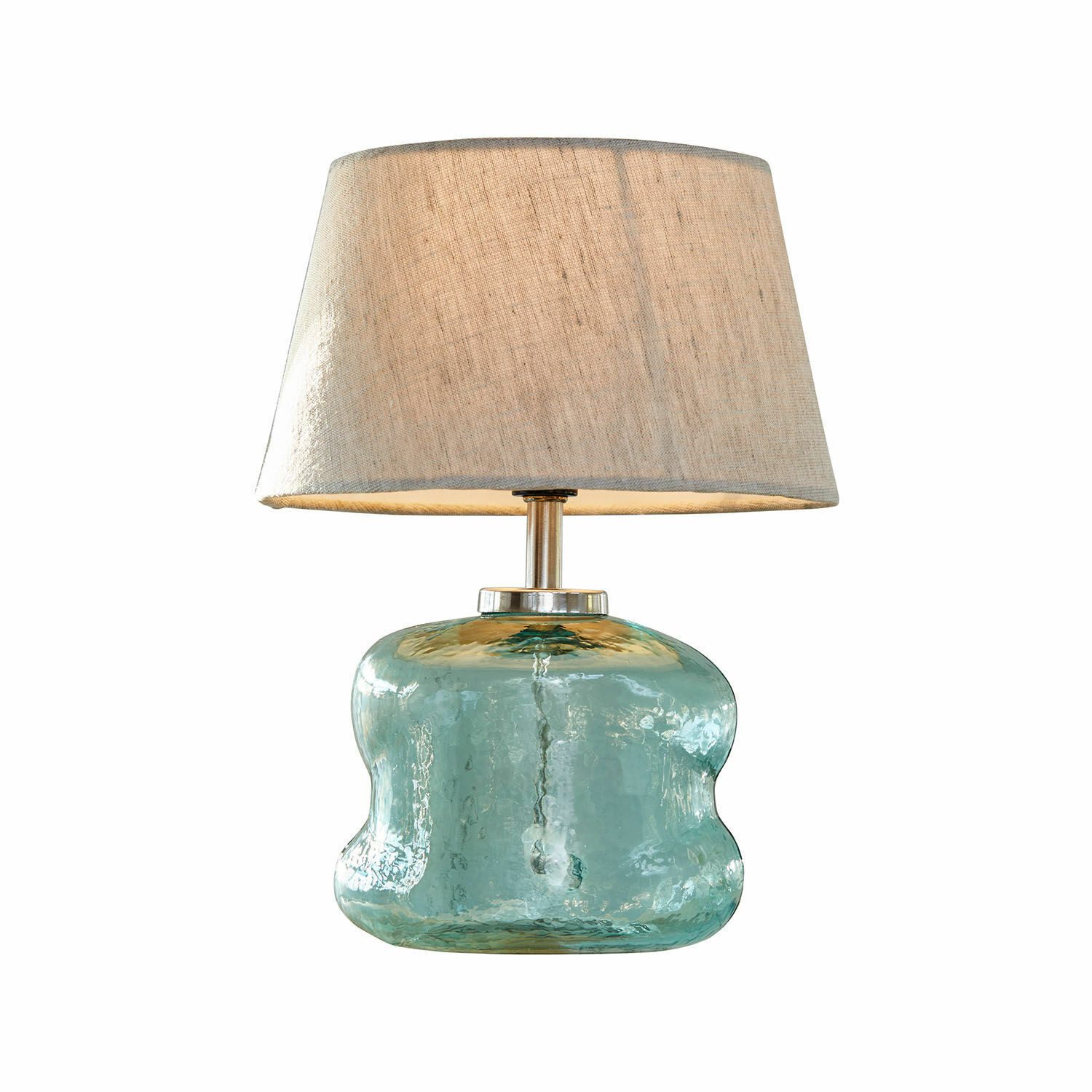 Mirabeau Tischleuchte Tischlampe Rufino blau/beige günstig online kaufen