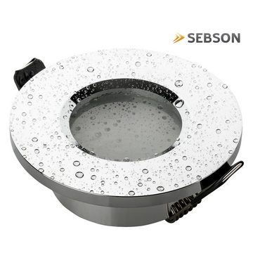 SEBSON LED Einbaustrahler Einbaustrahler Alu Bad IP44 inkl. GU10 Fassung, Lochdurchmesser 65mm