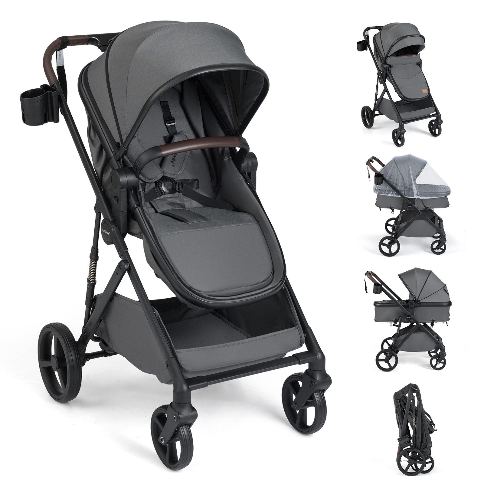 COSTWAY Kombi-Kinderwagen
