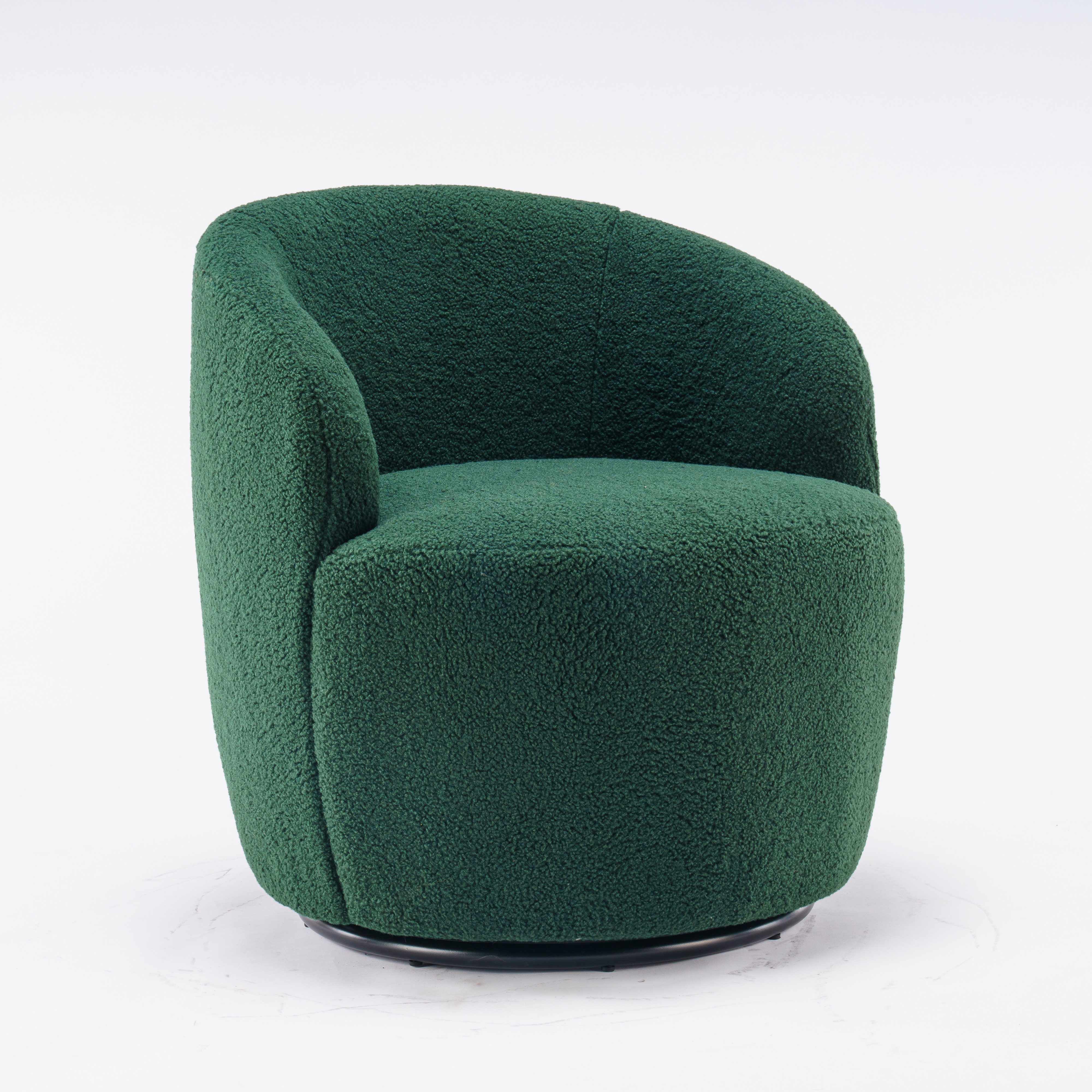 i@home Polsterstuhl Drehbarer Lounge-Sessel aus Teddy-Stoff, günstig online kaufen