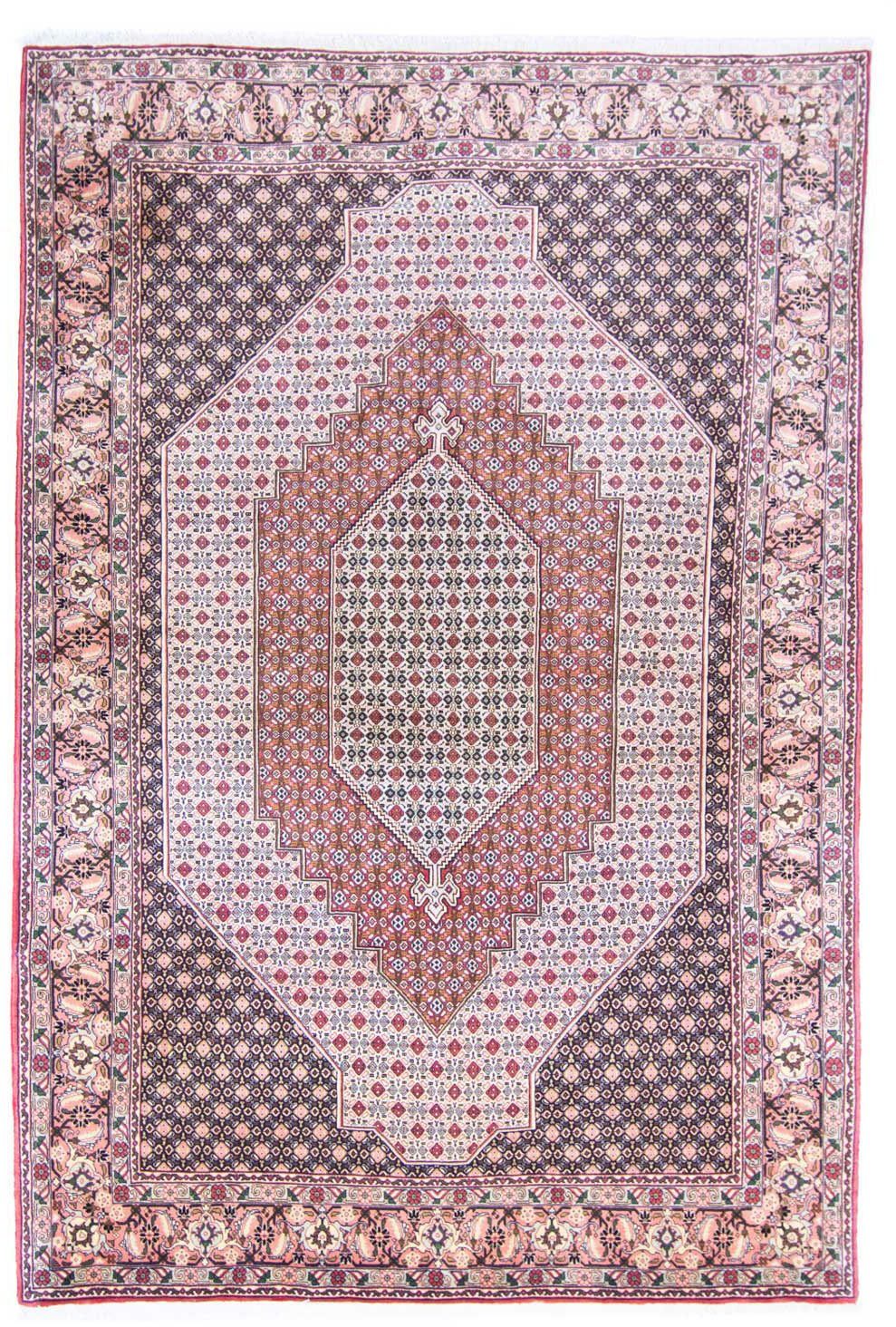 Wollteppich Senneh 15 rechteckig, mit Medaillon chiaro Zertifikat x morgenland, Rosso 300 cm, 200 Höhe: Unikat mm