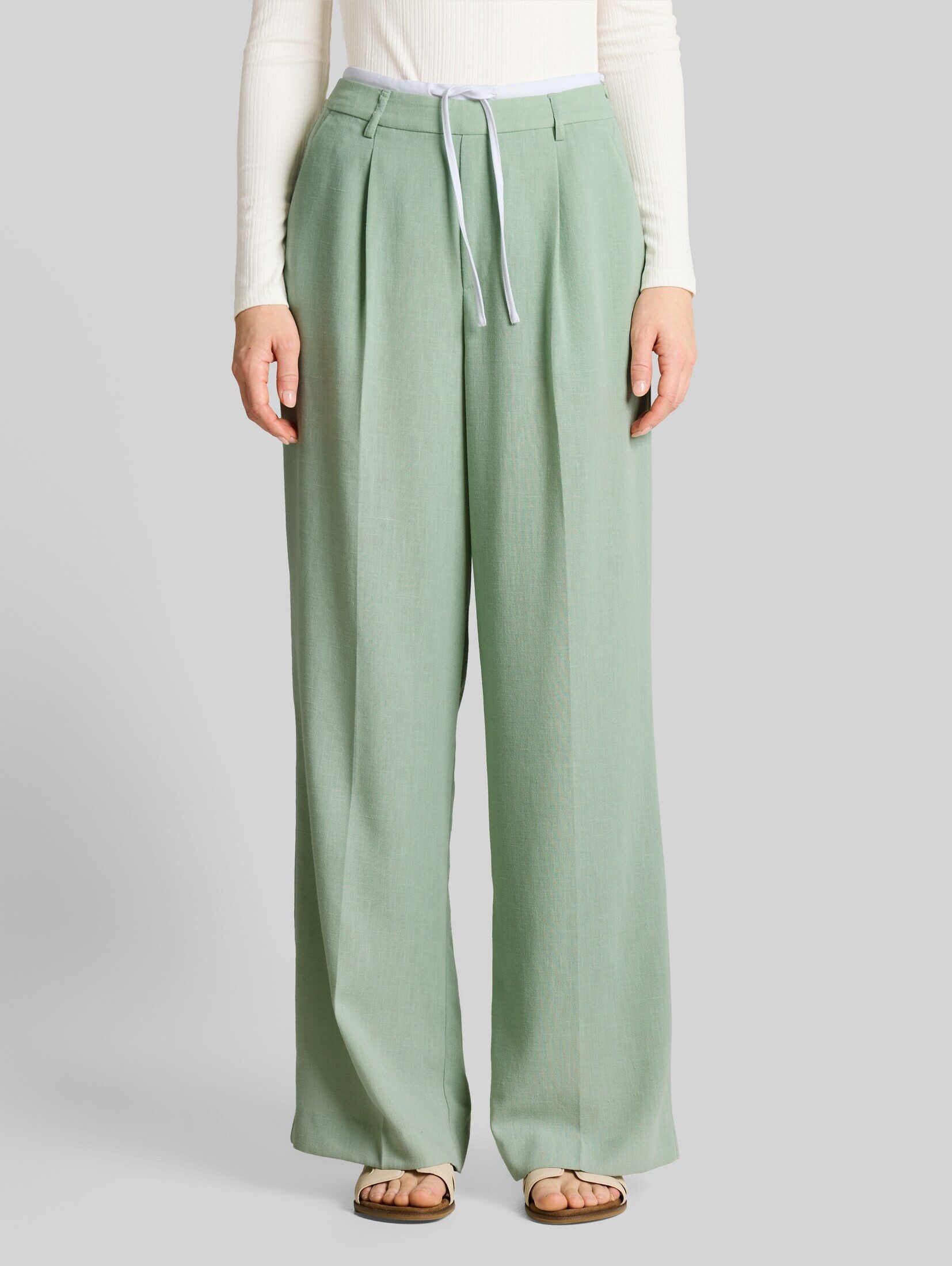 TOM TAILOR Denim Stoffhose Hosen & Chino Wide Leg Hose im 2-in-1-Look