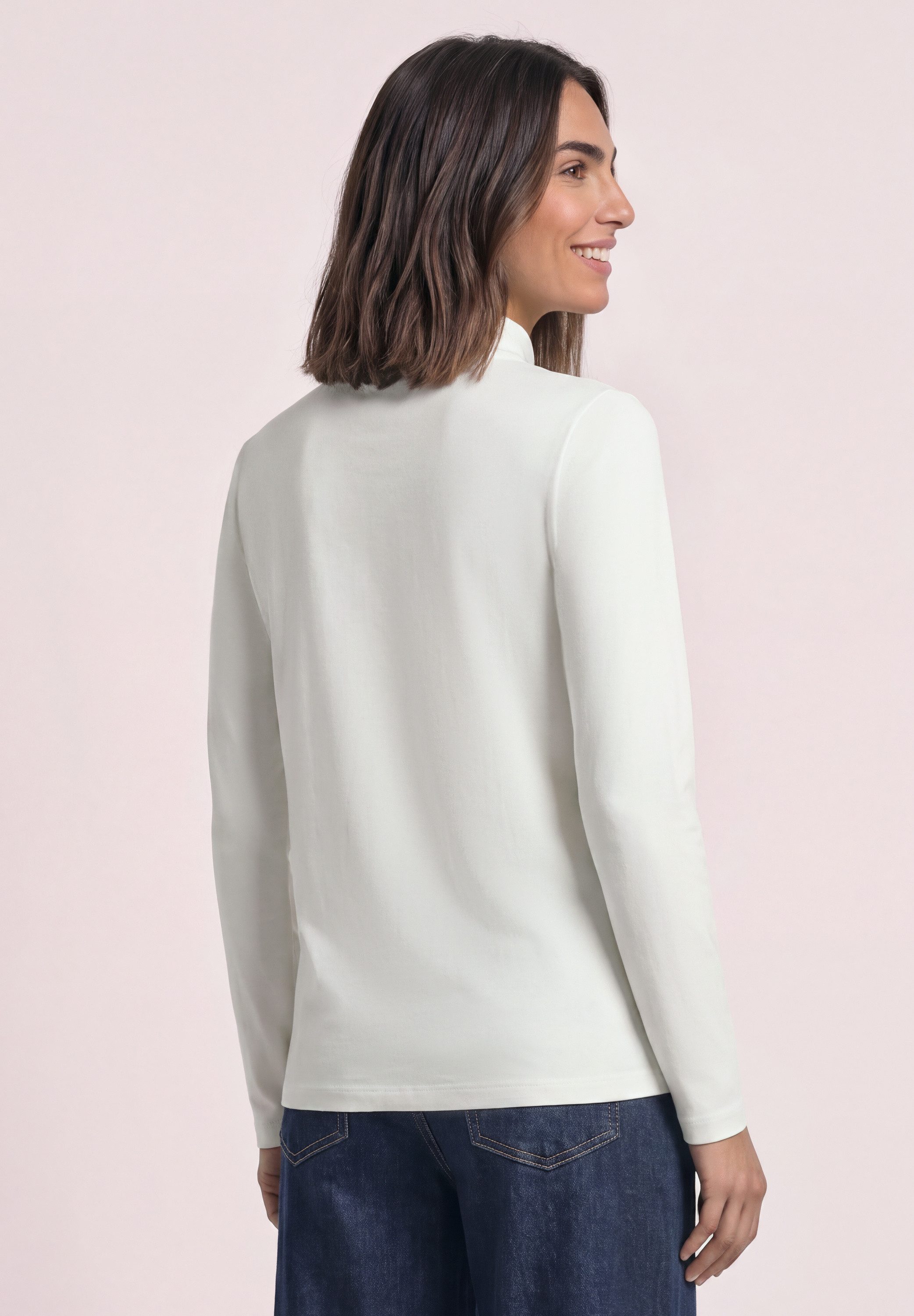 STREET ONE Langarmshirt in Unifarbe – Bild 2 von 5
