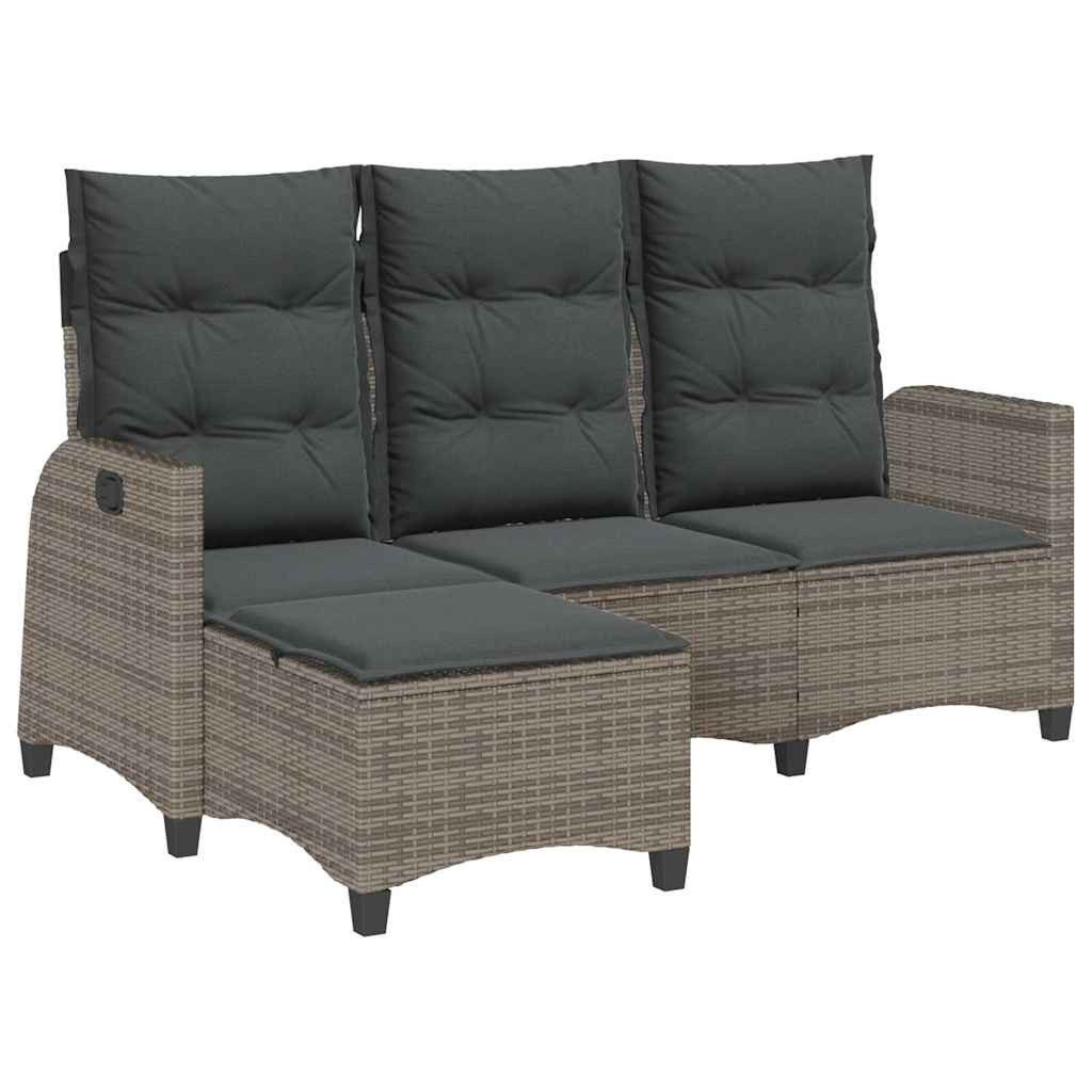 vidaXL Loungesofa Gartensofa mit Liegefunktion Kissen günstig online kaufen