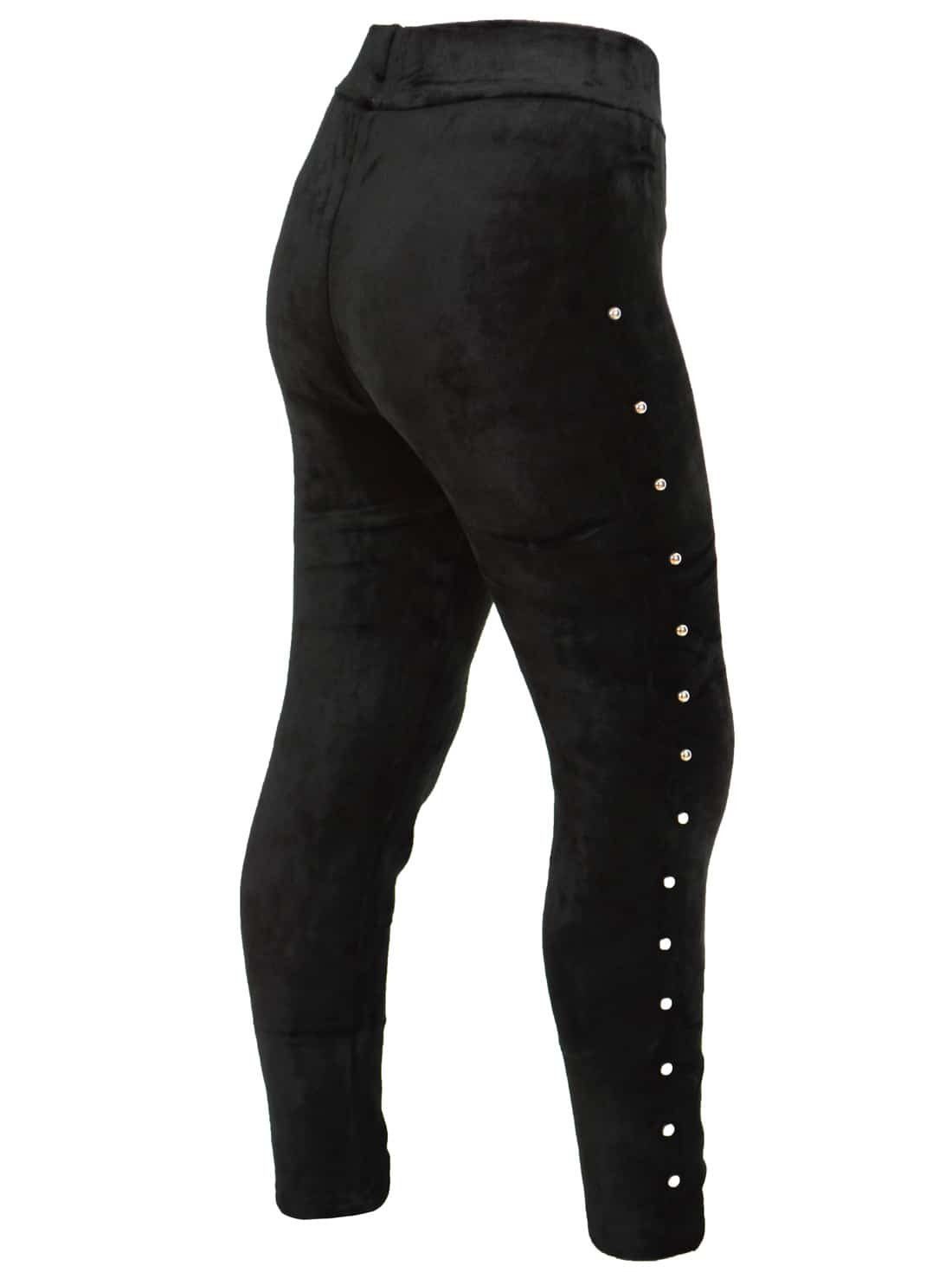 KMISSO Leggings Mädchen Nicki Thermo Hose Leggings Nieten 30533 (1-tlg) mit elastischem Bund – Bild 4 von 4