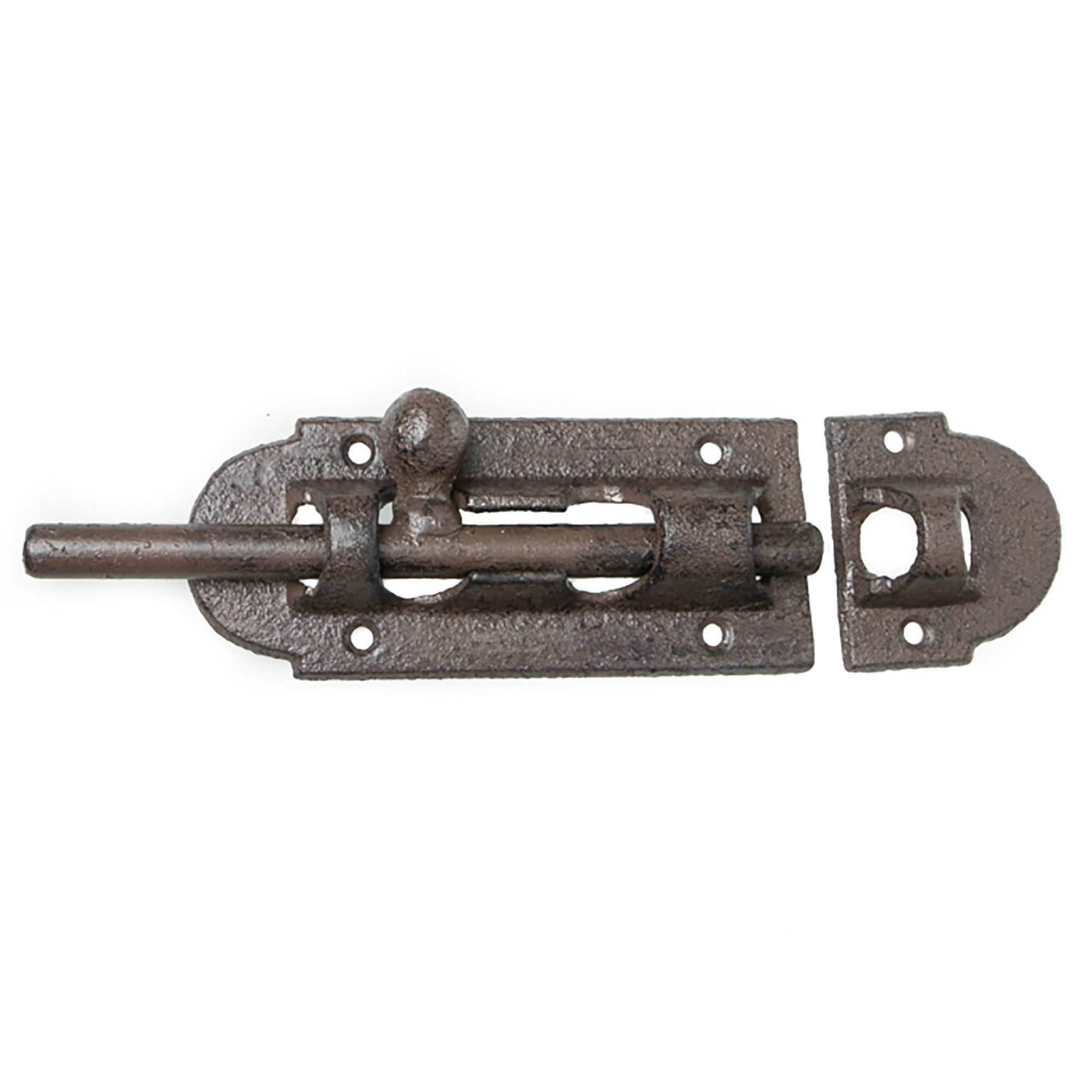Annastore Türriegel Türriegel aus Gusseisen Vintage - Schlossriegel - Türschlossriegel, Schiebehaken L 20 cm