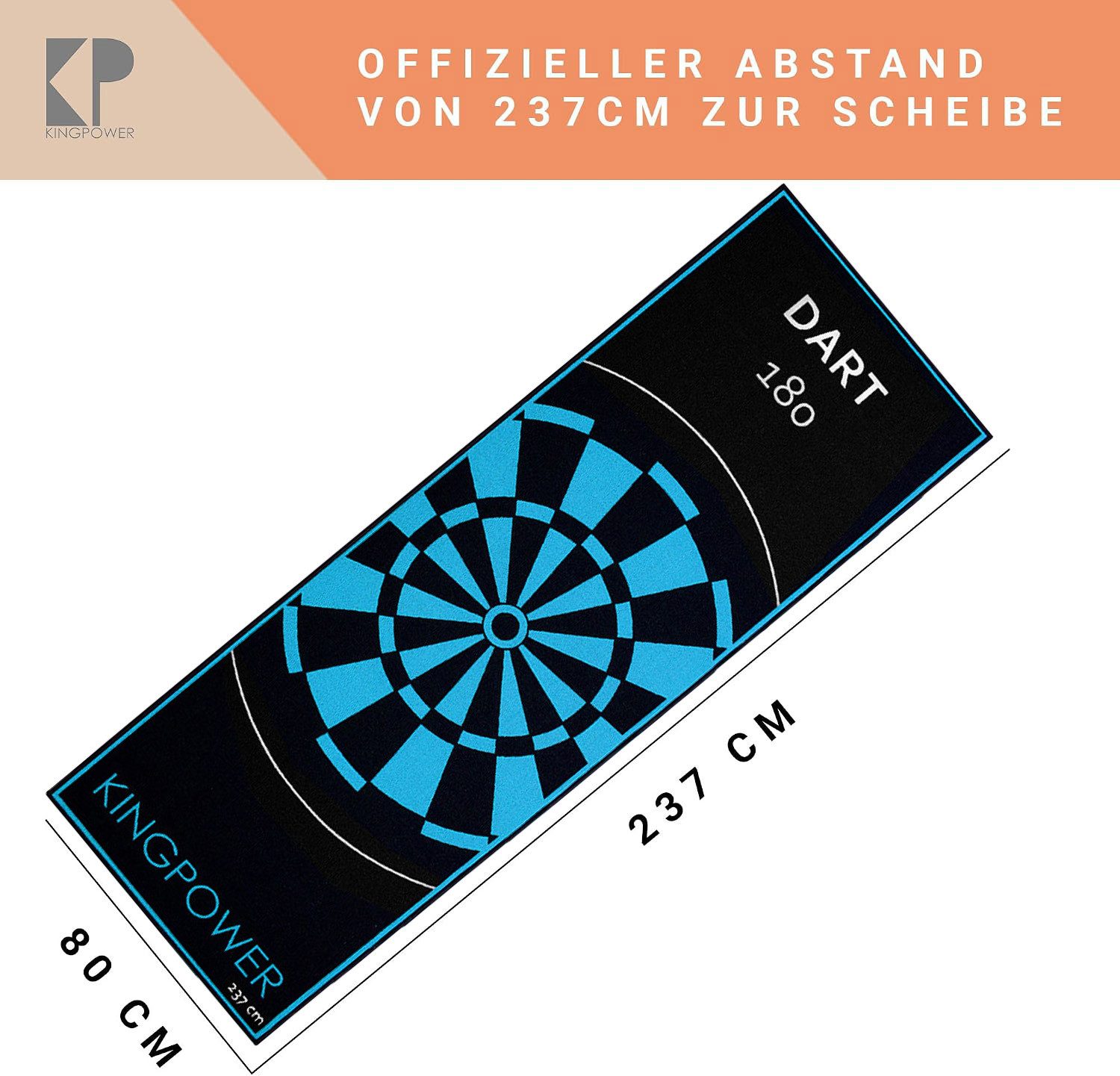 Kingpower Dartmatte Dart Matte Dartteppich Turnier Matte Dartmatte Teppich Darts 2 Größen – Bild 3 von 5