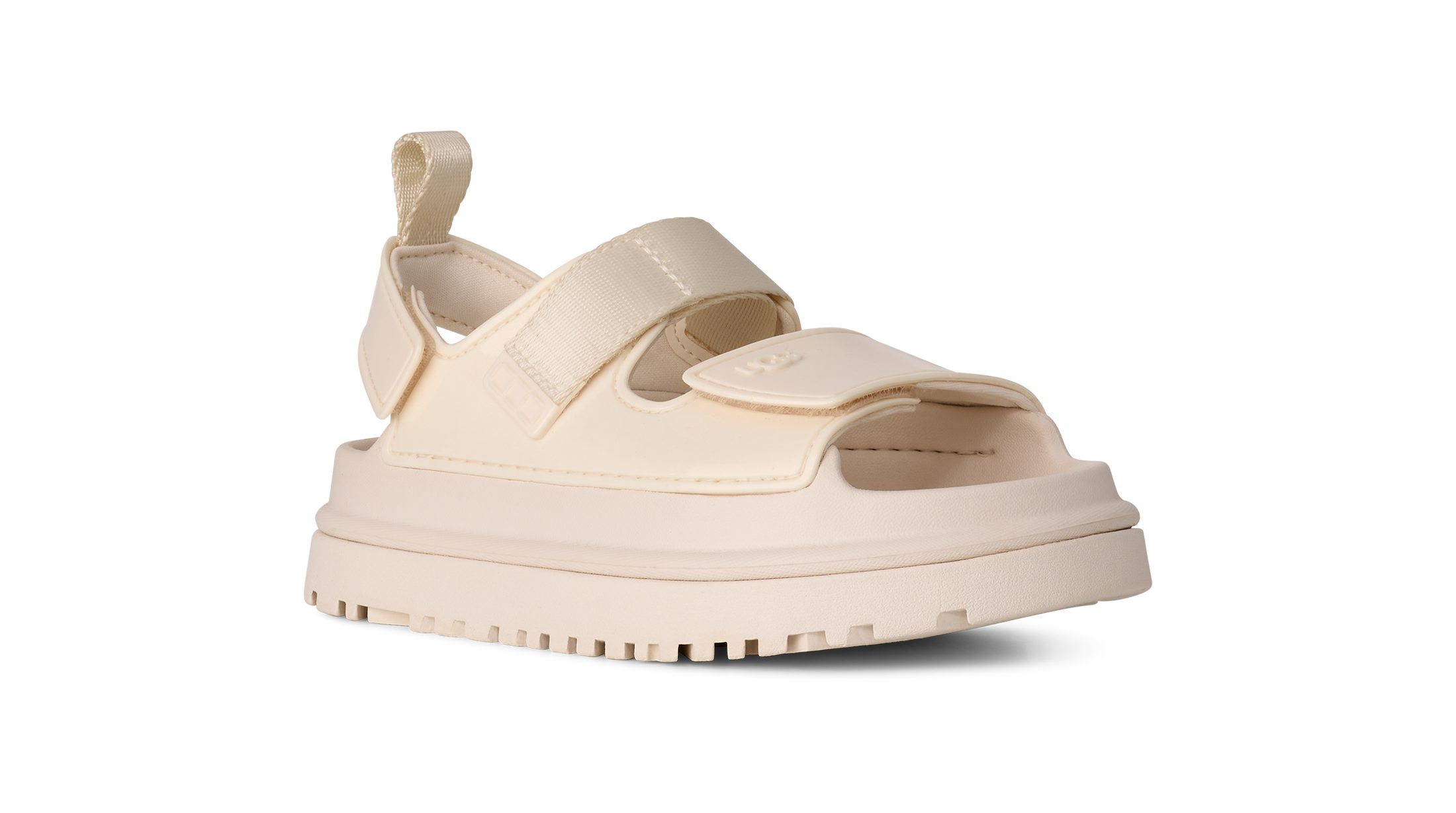 UGG GOLDENGLOW GLOSSY SPARKLES Sandale Klettschuh, Sommerschuh mit trendy Plateausohle